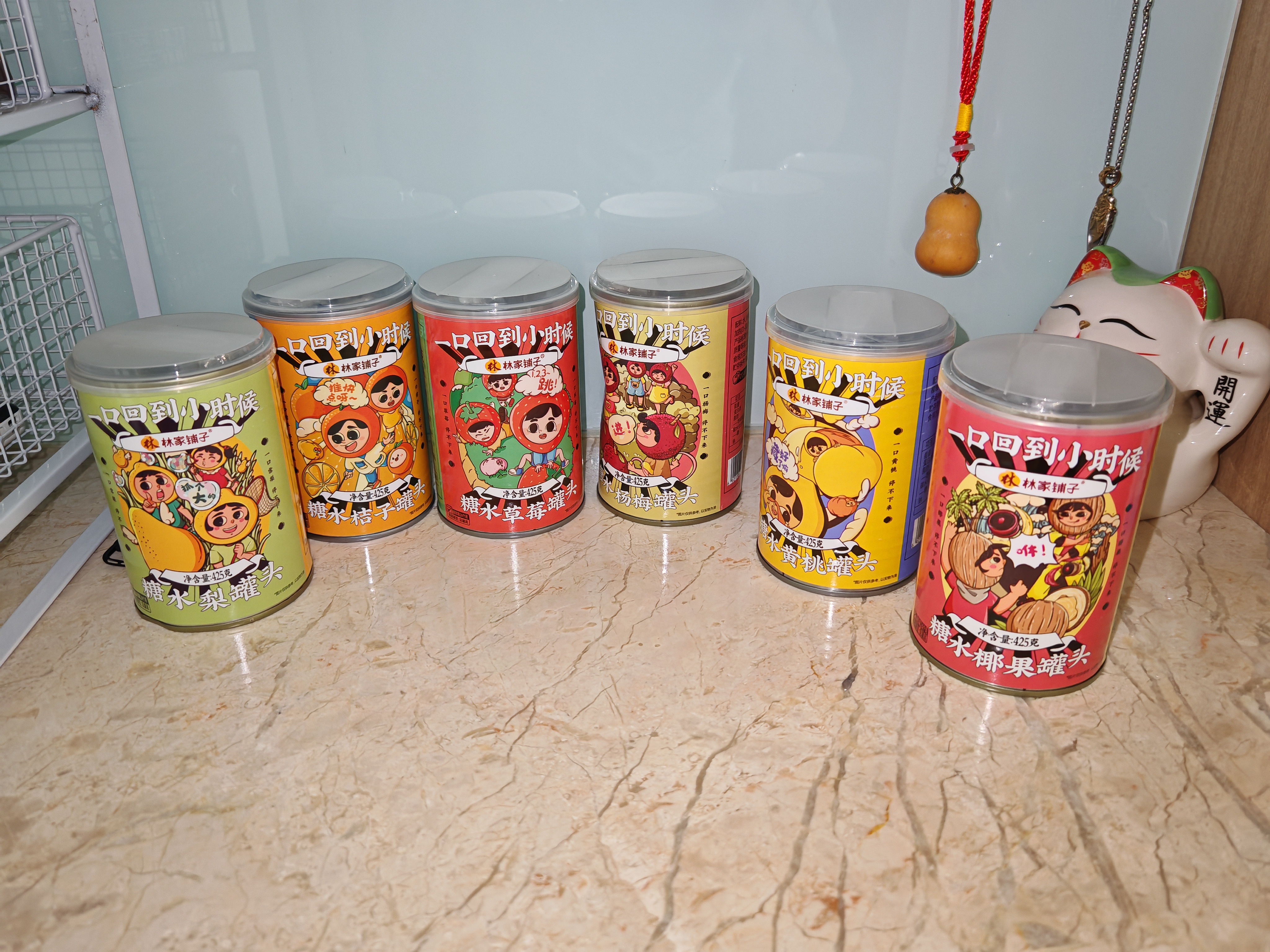 林家铺子水果罐头混合装随机至少5口味（必有黄桃）糖水 425g*6罐 实拍图