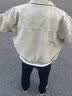 主意范（ZHUYIFAN）美式扎染pu皮衣棉服外套男款春秋冬季加绒加厚立领防寒机车服夹克 5D3074灰色加绒【升级款】 L 110-130斤 实拍图