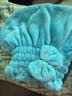 众福缘2个装干发帽女强吸水沐浴帽速干毛巾加厚包头巾长发可爱干发巾 湖蓝+胭红-公主帽 实拍图