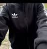 adidas休闲舒适三条纹立领夹克外套卫衣男装秋季阿迪达斯轻运动 黑色/白（推荐选大一码）   L 实拍图