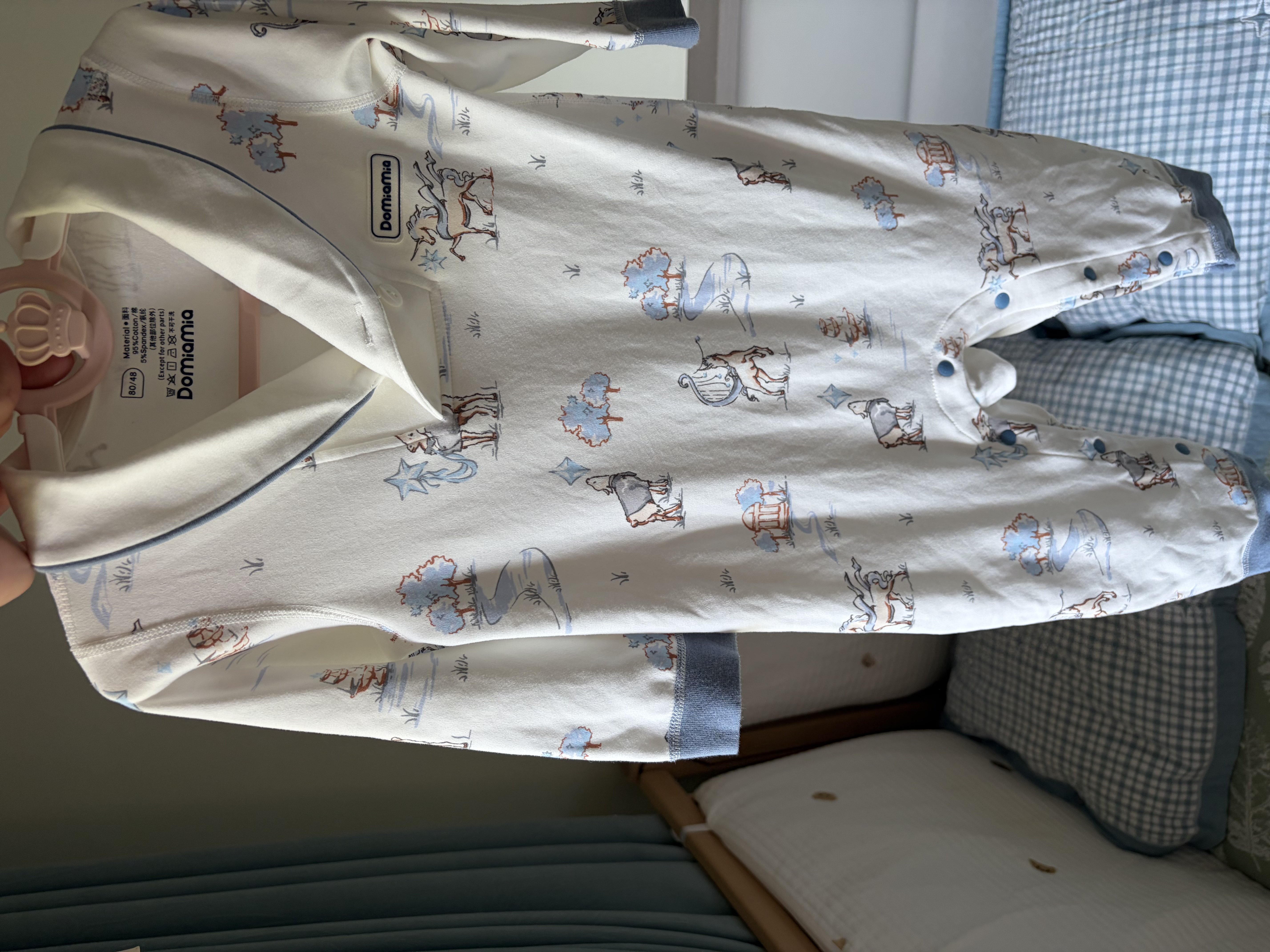 DOMIAMIA婴儿连体衣纯绵爬服宝宝家居服空调房婴儿服男女衣服 辰星伯特 80cm (推荐年龄1-1.5岁） 晒单实拍图
