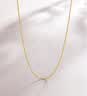 周六福18K黄金项链女O字链素链锁骨链生日礼物 黄18K 约0.8g-41+5cm 实拍图