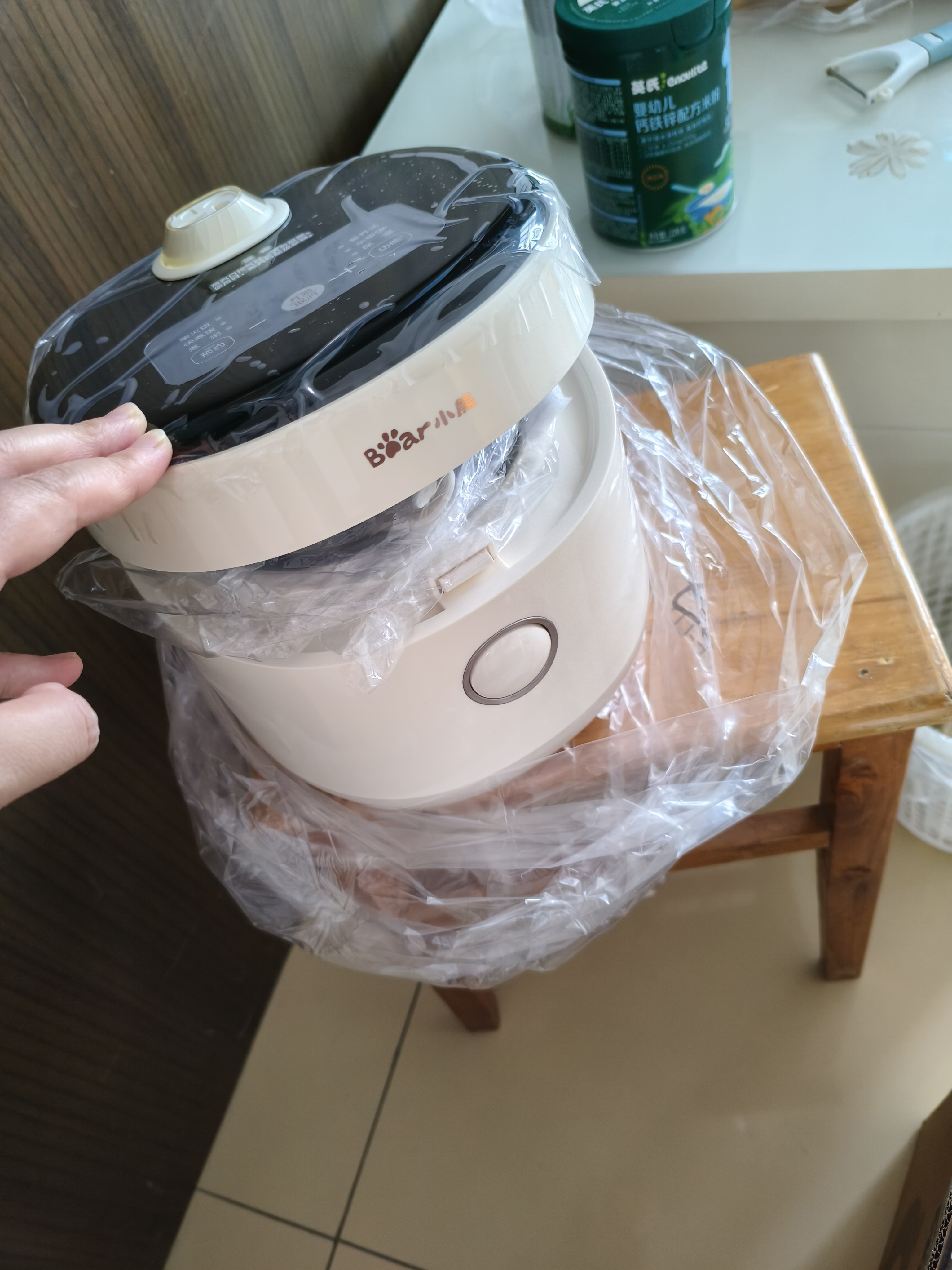 小熊（Bear）电饭煲 1-2人 有钛0涂层健康 不锈钢防粘内胆 多功能智能预约小电饭锅1.6L DFB-C16M3有钛 实拍图
