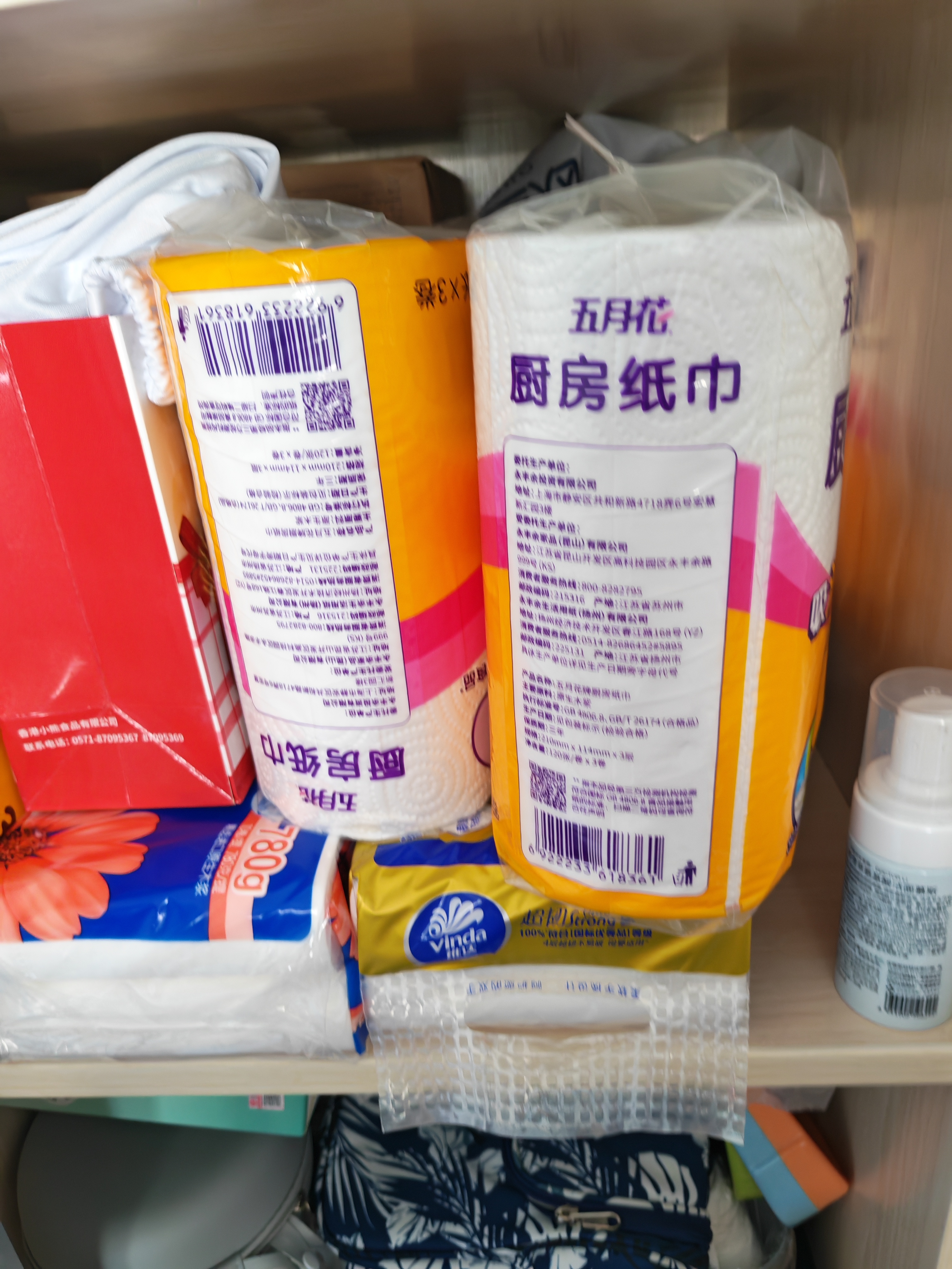 五月花（May Flower）厨房卷纸 3层120节*12卷 强劲吸油水可接触食品可擦手 整箱装 实拍图