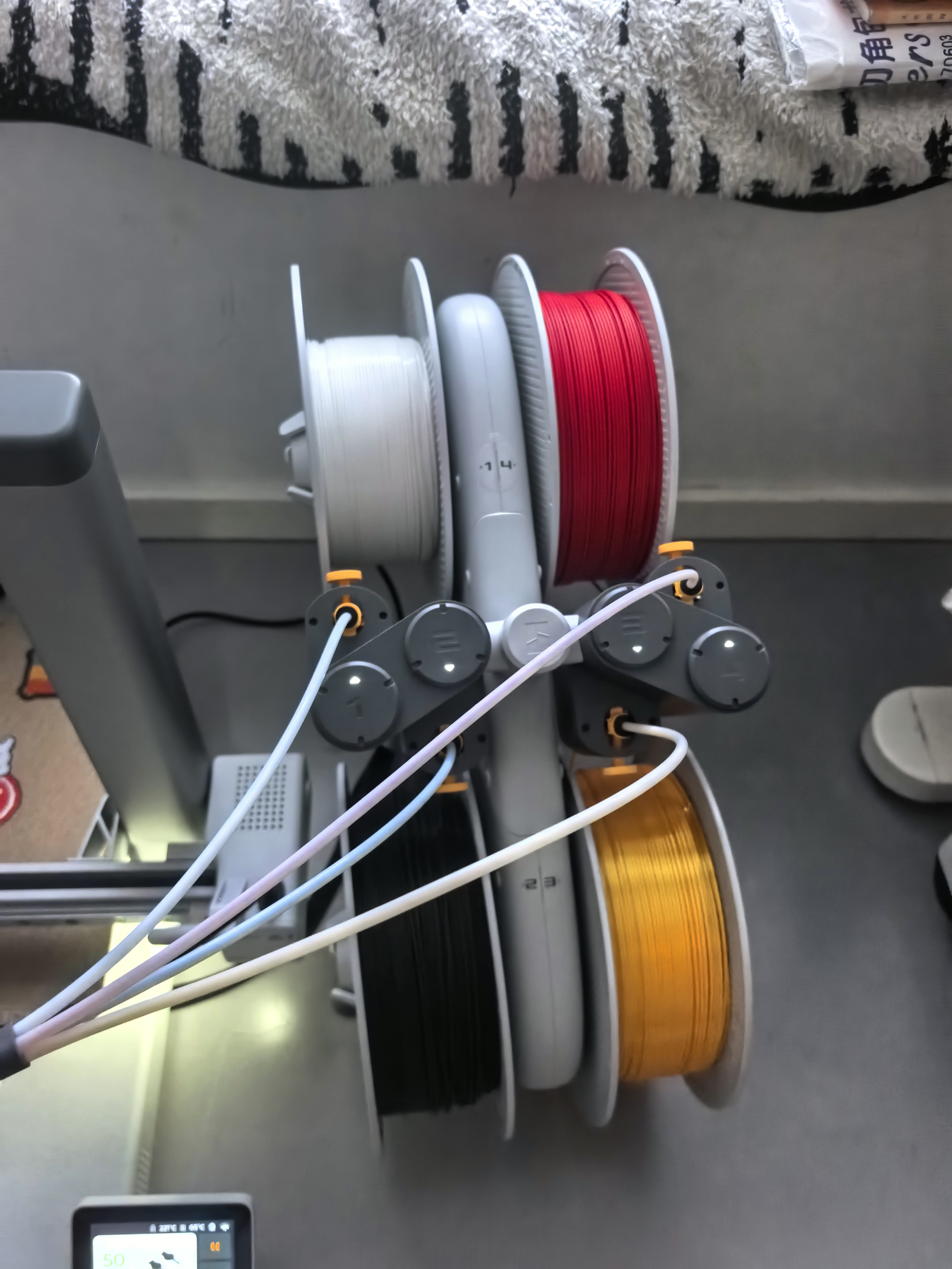 拓竹A1C 3D打印机桌面家用儿童FDM全自动调平多色高速3d打印机器bambulab A1 多色套装【大陆版】 实拍图