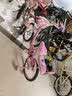 紫榕 儿童自行车女孩单车3-8岁公主款脚踏车男女宝宝小孩童车 公主粉【送货上门】可折叠自行车 18寸 适合110-130cm 实拍图
