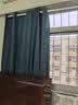 沫梵【窗帘+伸缩杆】高遮光窗帘免打孔安装布艺窗帘棉麻感卧室成品 湖蓝(免打孔安装 遮光约99%左右) 适用窗宽1.1-1.6米【窗帘高1.8米】 实拍图