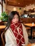 CRANTA KOMEIA围巾女秋冬季2026新款围脖女披肩加厚保暖生日礼物送女生女友 红配米 高级感送老婆女朋友实用高档 实拍图