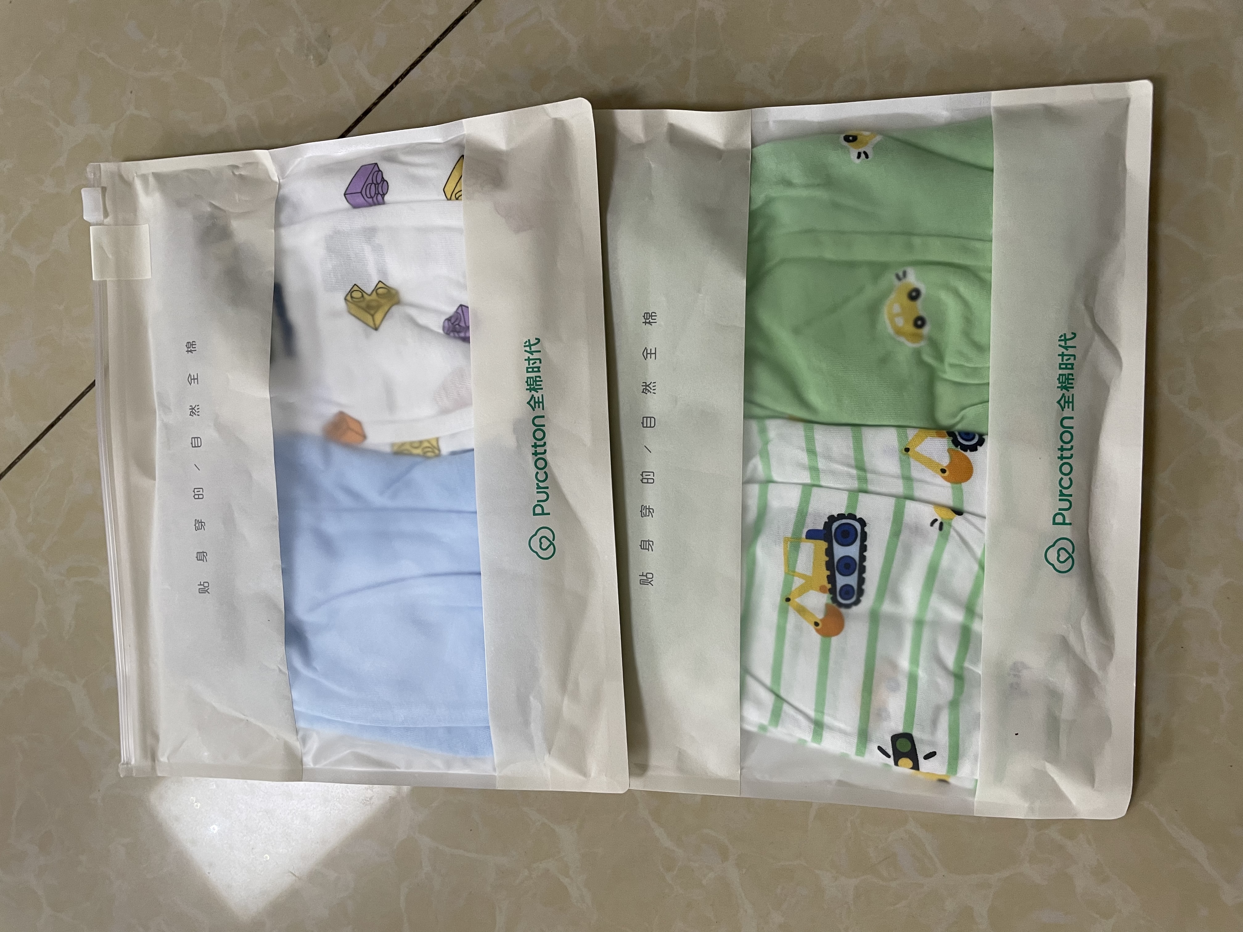 全棉时代儿童纯棉内裤2条学生少年平角裤三角裤透气不勒肚6-12岁男童女童 实拍图