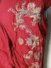 雅鹿结婚庆四件套纯棉磨毛大红新婚床单刺绣被罩中式婚礼婚嫁床上用品 花开富贵红-【高端刺绣】 1.8m床单款四件套-被套200*230cm 实拍图