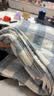 京东京造全棉纱布盖毯 100%纯棉空调被毛巾被 A类毛毯夏凉被 晴天蓝1.5x2m 实拍图