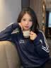 回力（Warrior）撞色双条杠卫衣女2026新款韩系学院风圆领上衣秋季宽松无帽外套女 实拍图