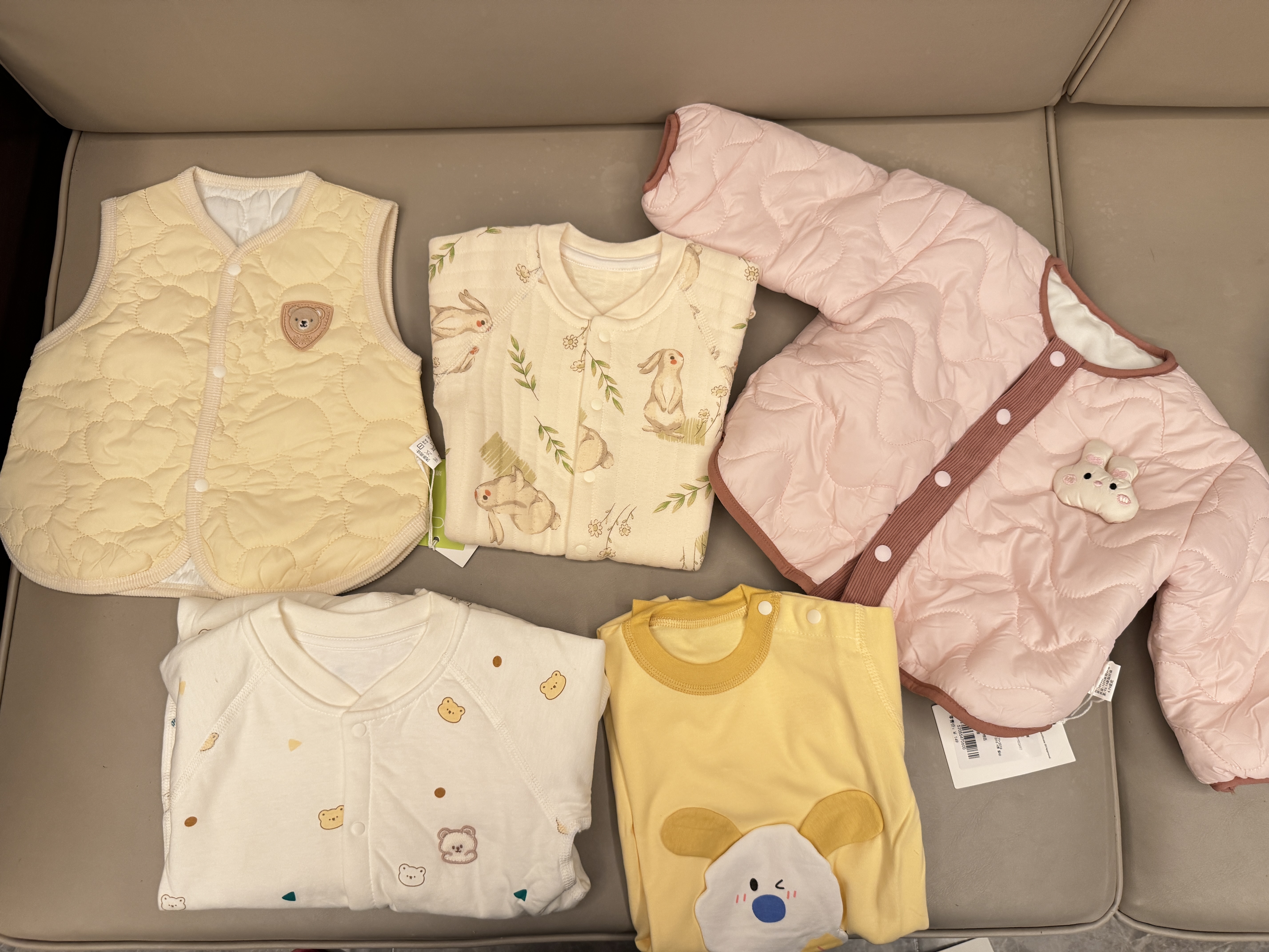 婧麒（JOYNCLEON）秋冬婴儿连体衣新生男女宝宝夹棉衣服无骨哈衣爬服小月龄睡衣 小熊头【40g棉连体衣】 80cm  【9-18个月建议体重8.5-10kg】 实拍图