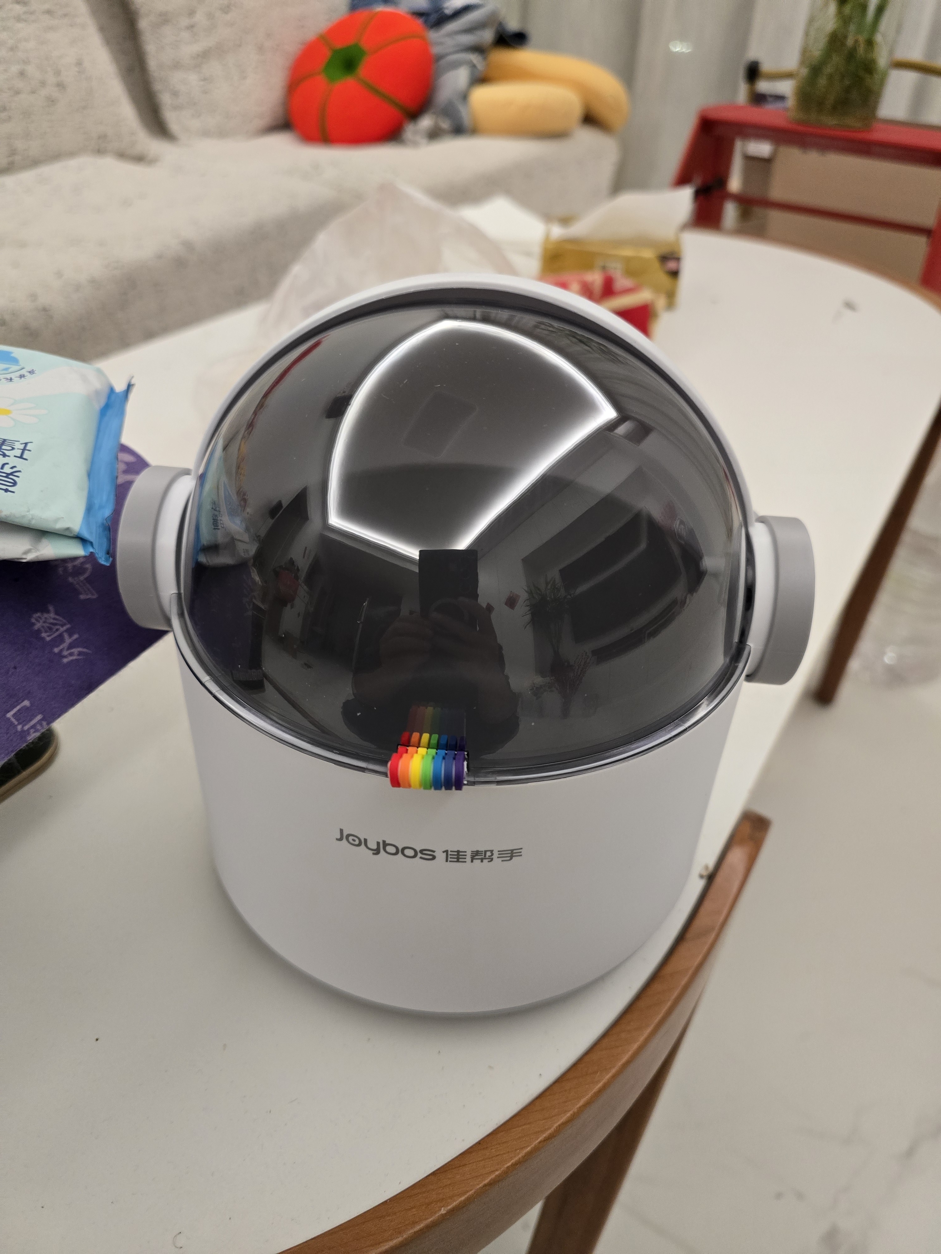 佳帮手桌面小型垃圾桶2L带盖迷你可爱车载茶几餐桌台面办公桌床头柜桶 实拍图