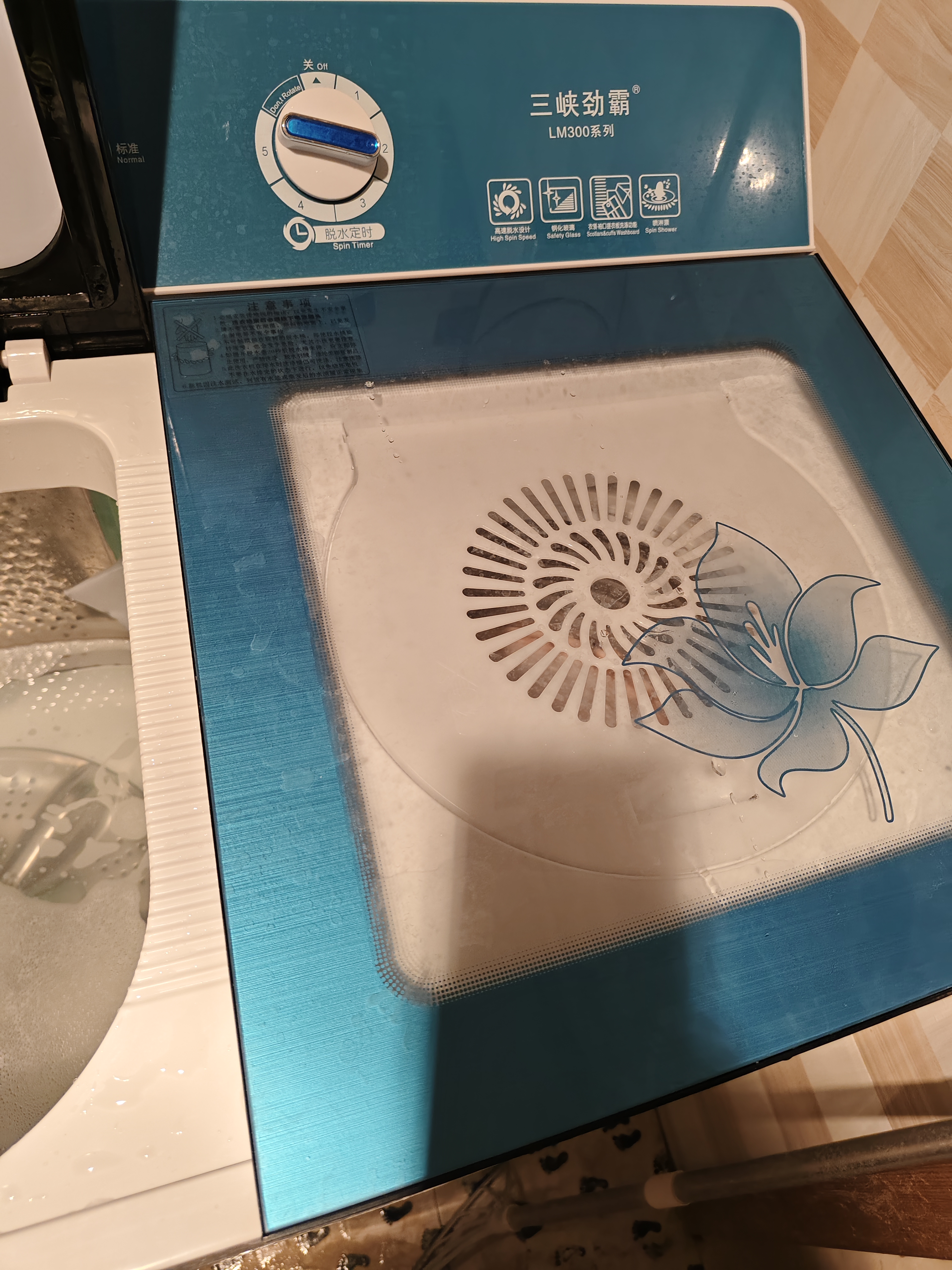 三峡劲霸【纯铜电机】大容量半自动洗衣机家用老式大容量双缸双桶商用酒店宾馆被子毛毯四件套以旧换新 30公斤蓝 钢波轮【9秒强洗+双钢桶+纯铜电机】 双缸 实拍图