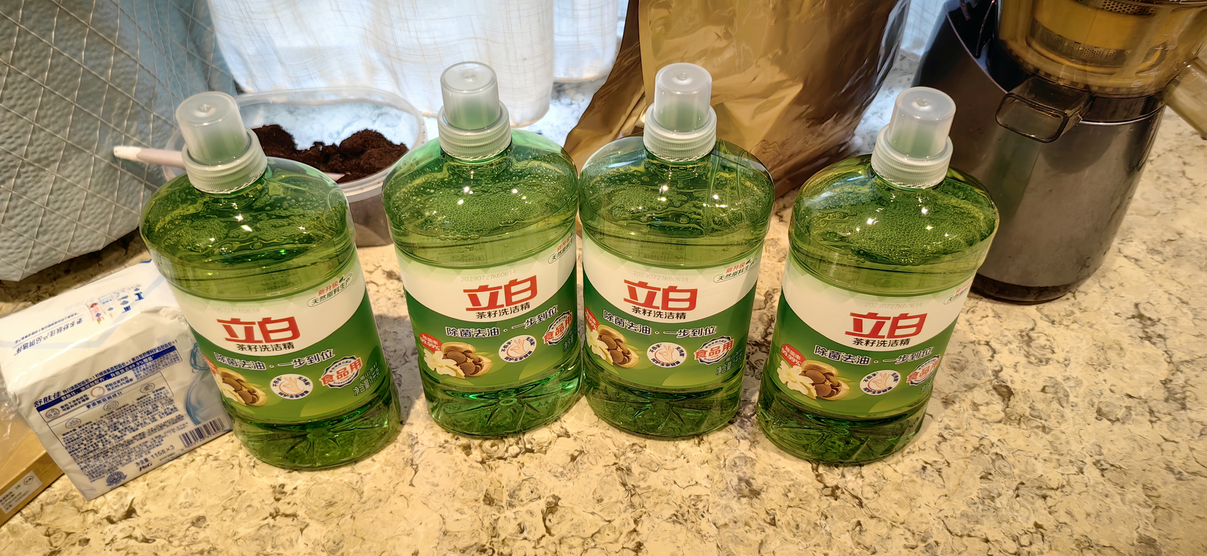 立白茶籽洗洁精4kg 99%除菌高效去油除味宝宝餐具果蔬适用食品可用 实拍图