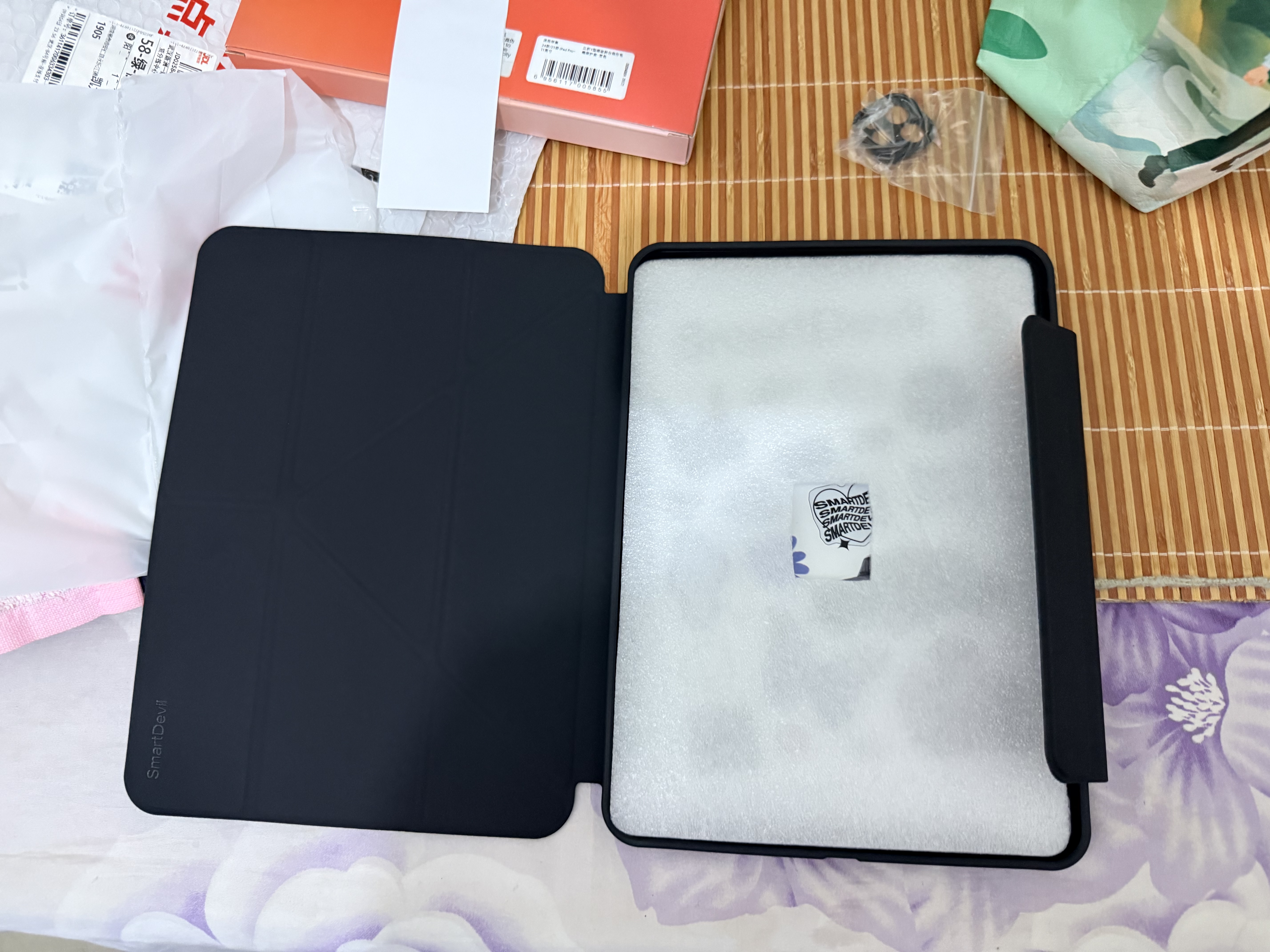 闪魔适用iPad pro2025保护壳11英寸四边磁吸拆分24款通用苹果平板透明亚克力保护套曜石黑 实拍图
