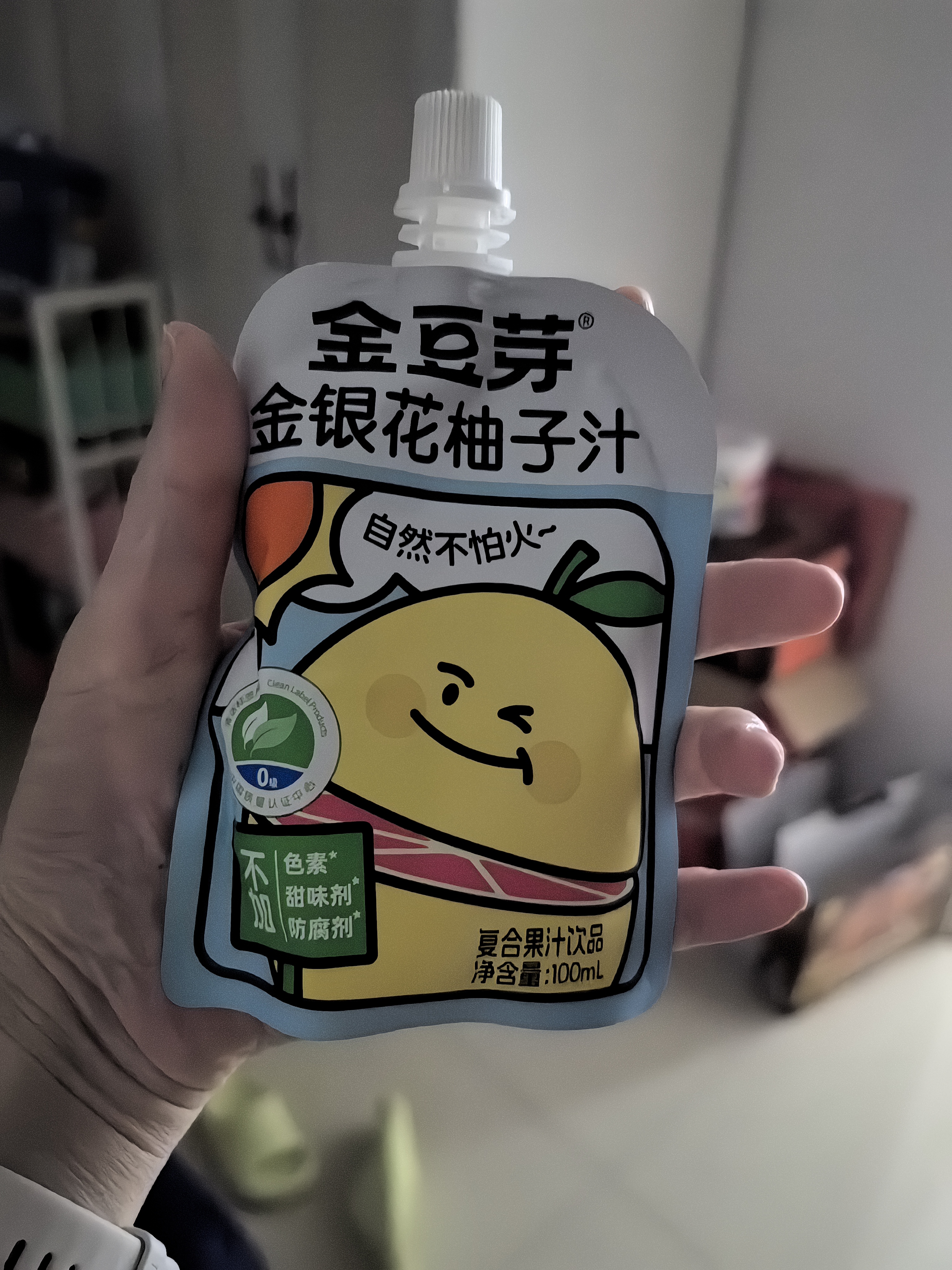 金豆芽金银花柚子汁儿童饮品户外便携小孩果汁饮料送礼礼盒100ml*22袋 实拍图