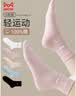 猫人5双100%纯棉袜子女春秋季提花中筒袜吸汗透气纯色家居袜女士长袜 实拍图