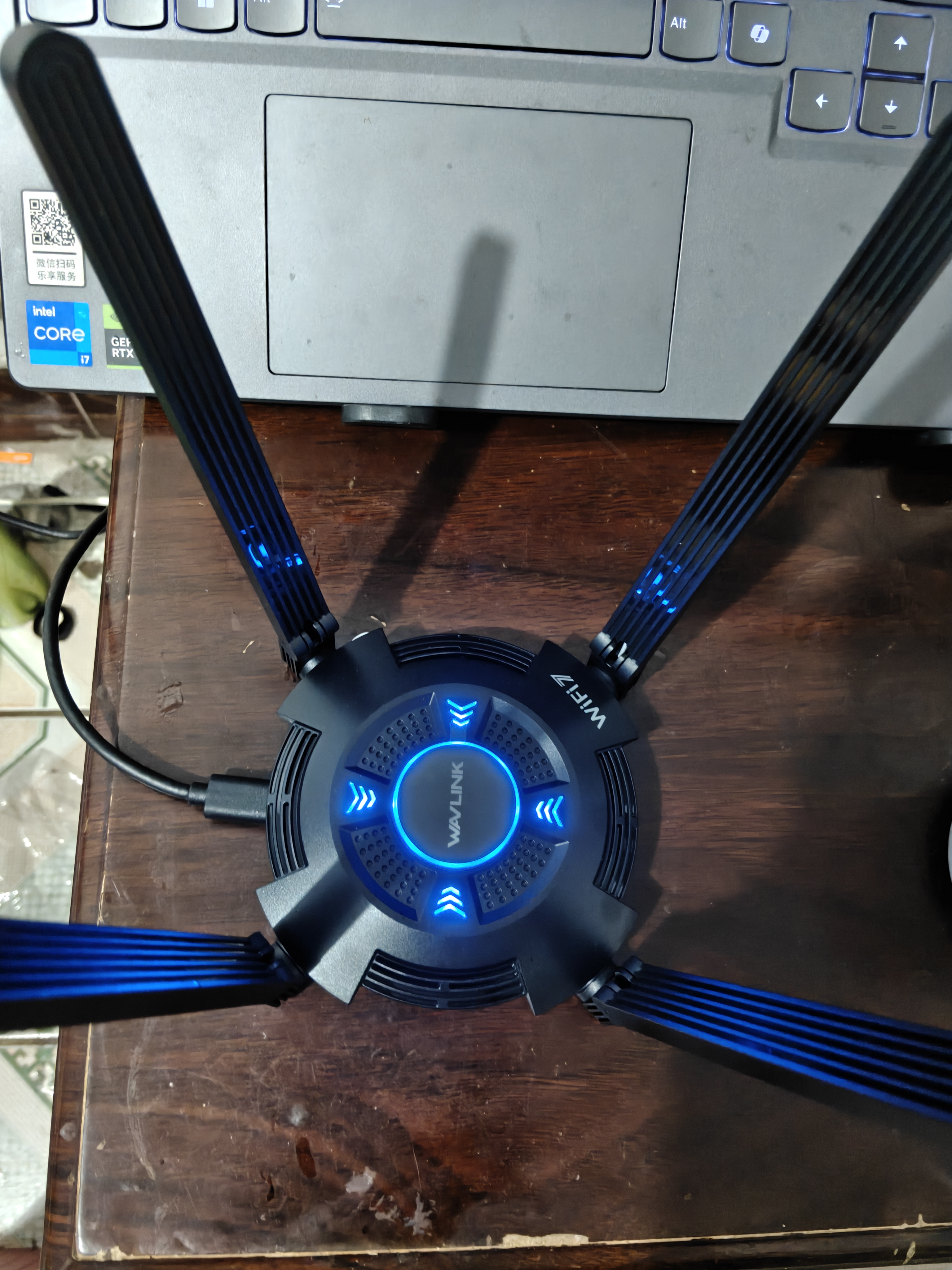 睿因（Wavlink）USB千兆无线网卡电竞WIFI7免驱BE6500三频5G台式机专用电脑主机笔记本网络发射wifi接收器Ultra 3 实拍图