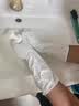 乌斯京一次性手套丁腈手套100只中码橡胶食品级加厚耐用厨房防护丁晴白 实拍图