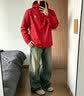 U.S. POLO ASSN.夹克男秋季男士休闲登山服加绒棉服保罗棉衣冲锋外套 中国红 XL 实拍图