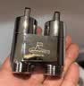 潜水艇（Submarine）F403一进二出三通角阀黄铜镀铬双把双控单独出水自带止水装置银色 实拍图