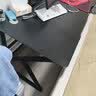 甄严选电脑桌台式电竞桌椅套装组合桌子办公家用桌学习桌书房书桌写字桌 【黑碳纤纹面-整板】单桌140*60 实拍图