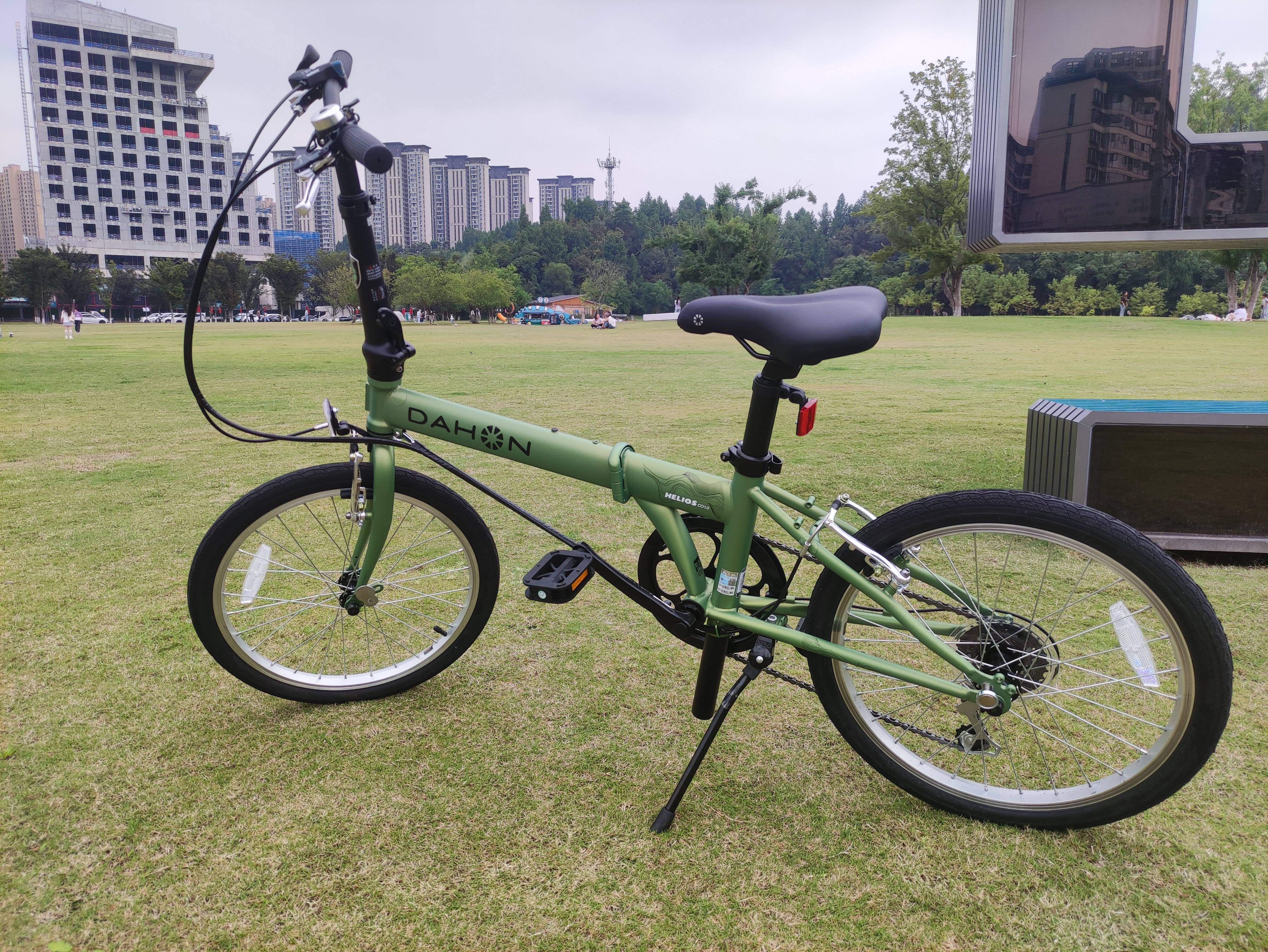 大行（DAHON）D6经典折叠自行车20英寸6速折叠车成人男女士学生折叠单车KBC061 青草绿 实拍图