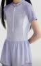 Keep儿童泳衣女童游泳衣连体小中大女孩双层泳裤套装 720 浅紫色 170  实拍图