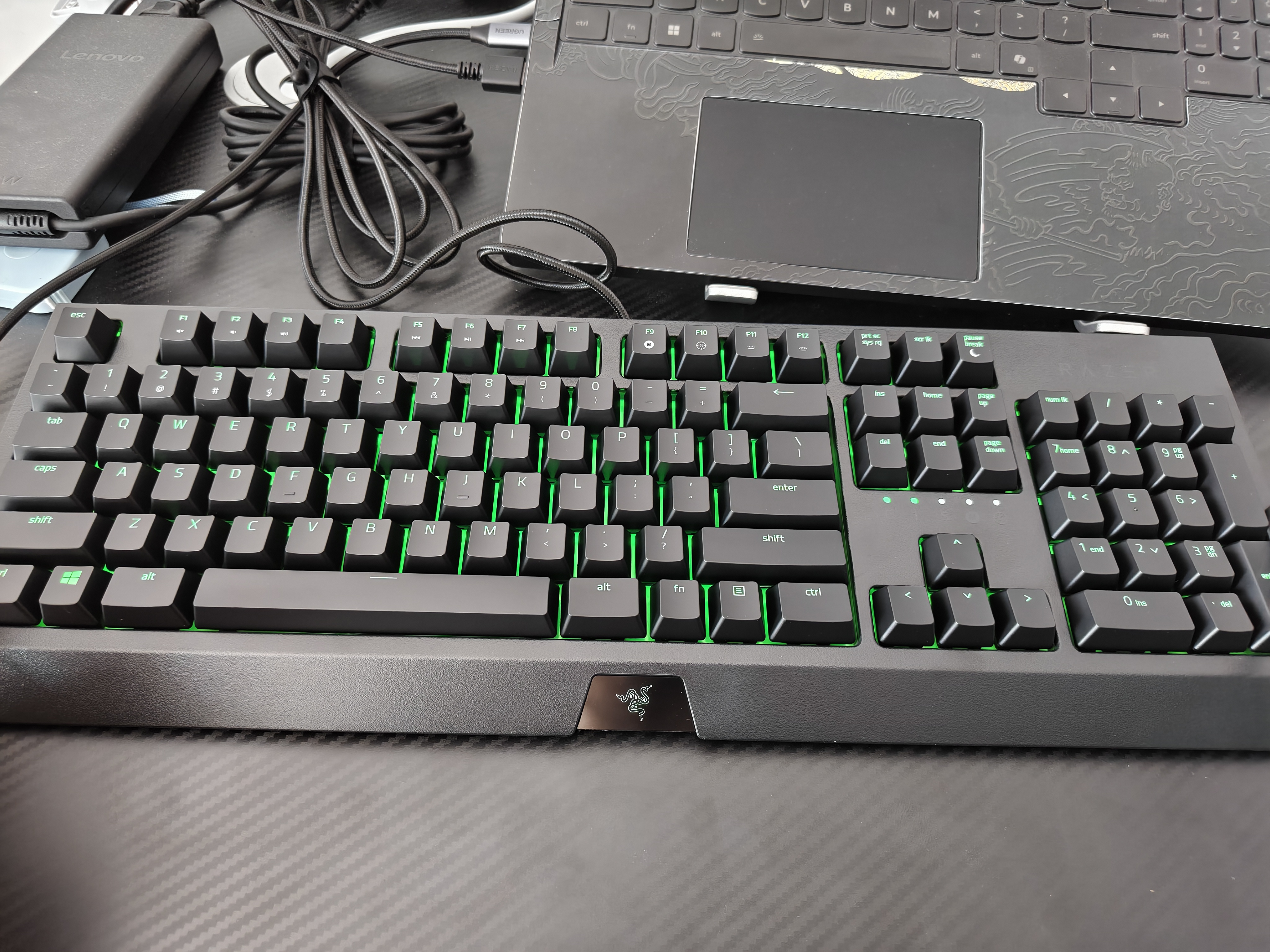 雷蛇（Razer）黑寡妇蜘蛛标准版 机械键盘 游戏键盘 绿色背光 游戏电竞 有线机械键盘 绿轴 实拍图