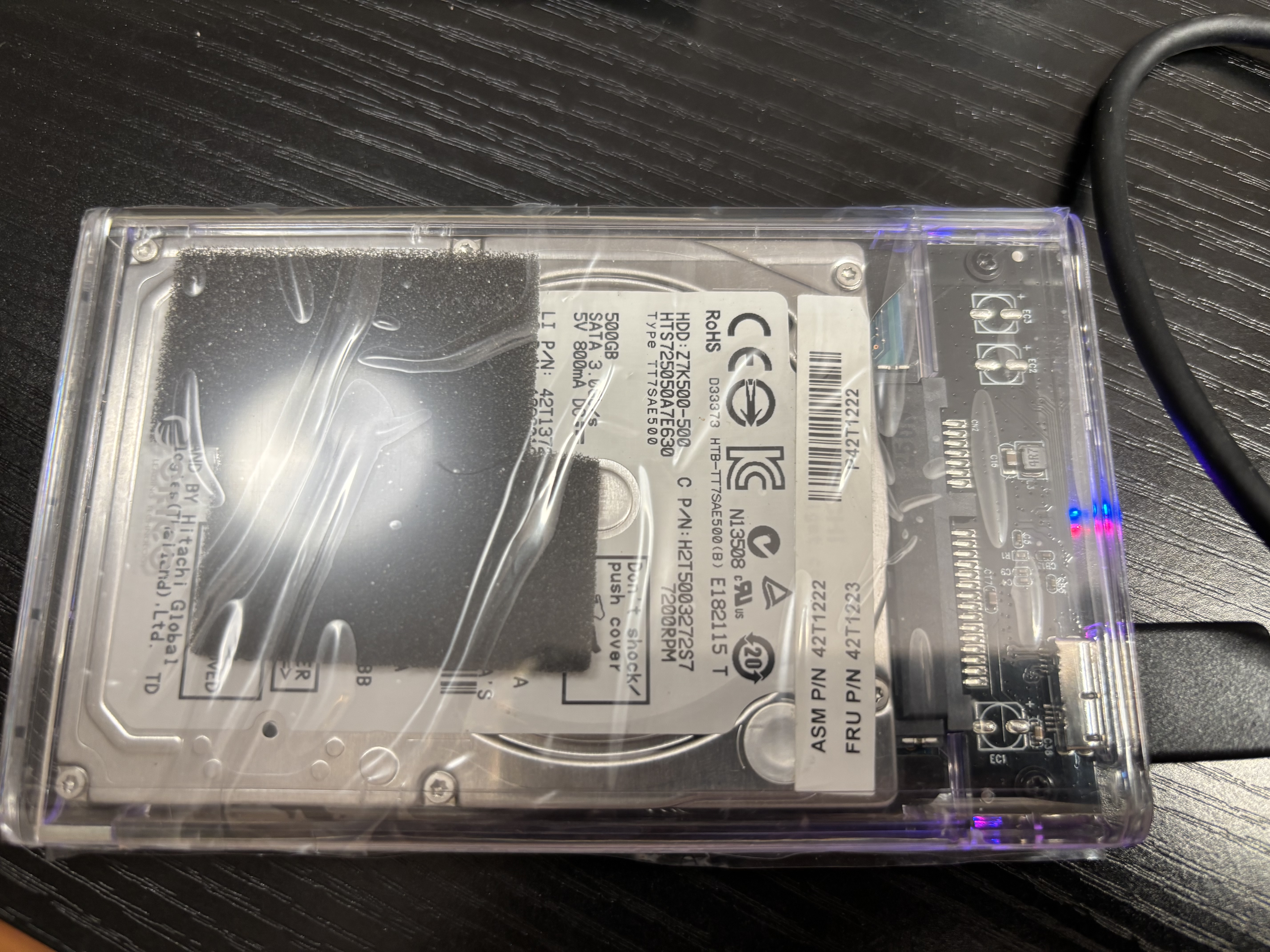 奥睿科移动硬盘盒2.5英寸USB3.0 SATA串口笔记本电脑外置壳固态机械ssd硬盘盒子 全透明2139U3 实拍图