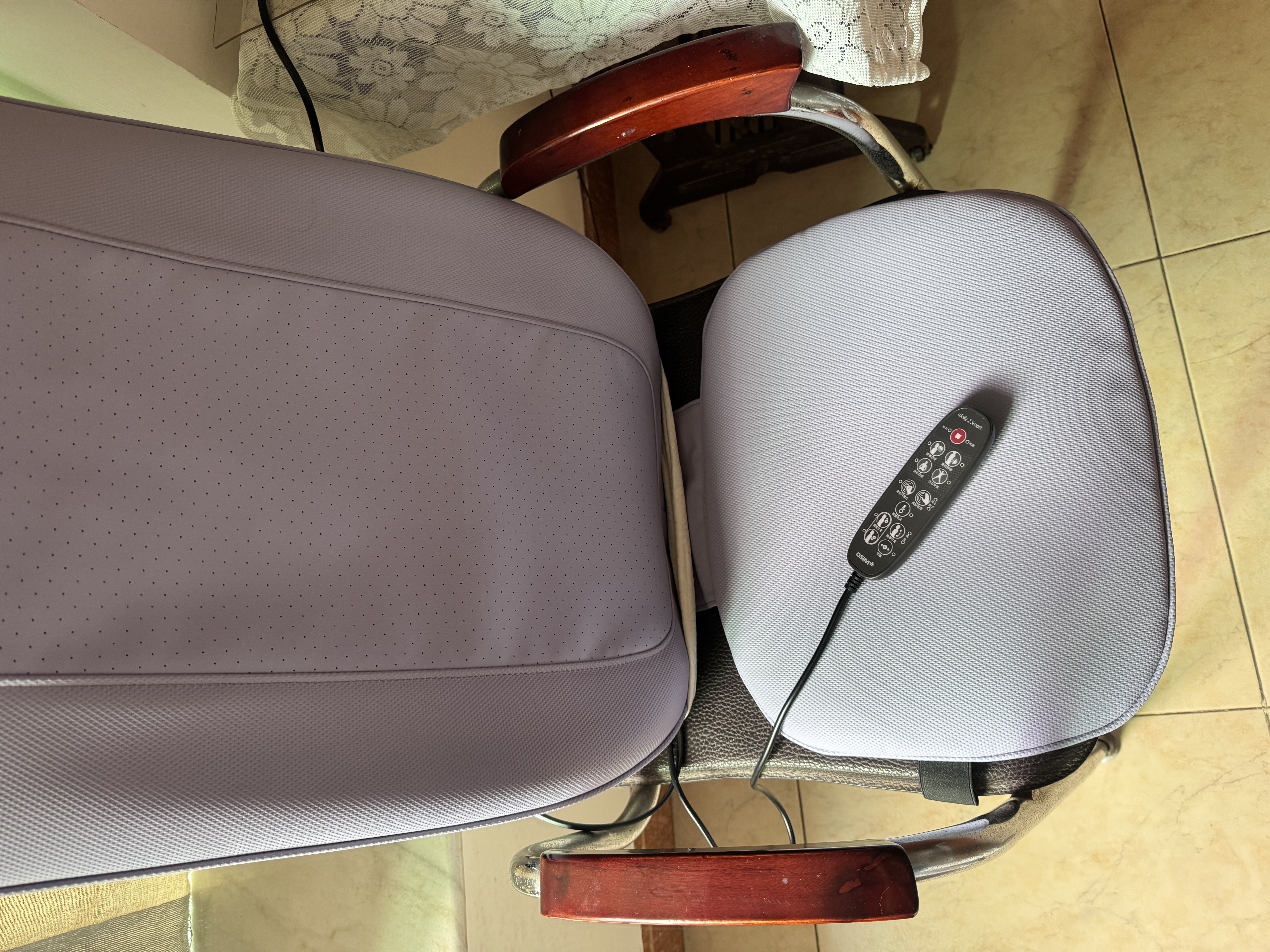 傲胜（OSIM）按摩靠垫 颈椎腰背部按摩仪 家用多功能按摩椅按摩器 OS-290S 紫色 中秋节礼物送父母 实拍图