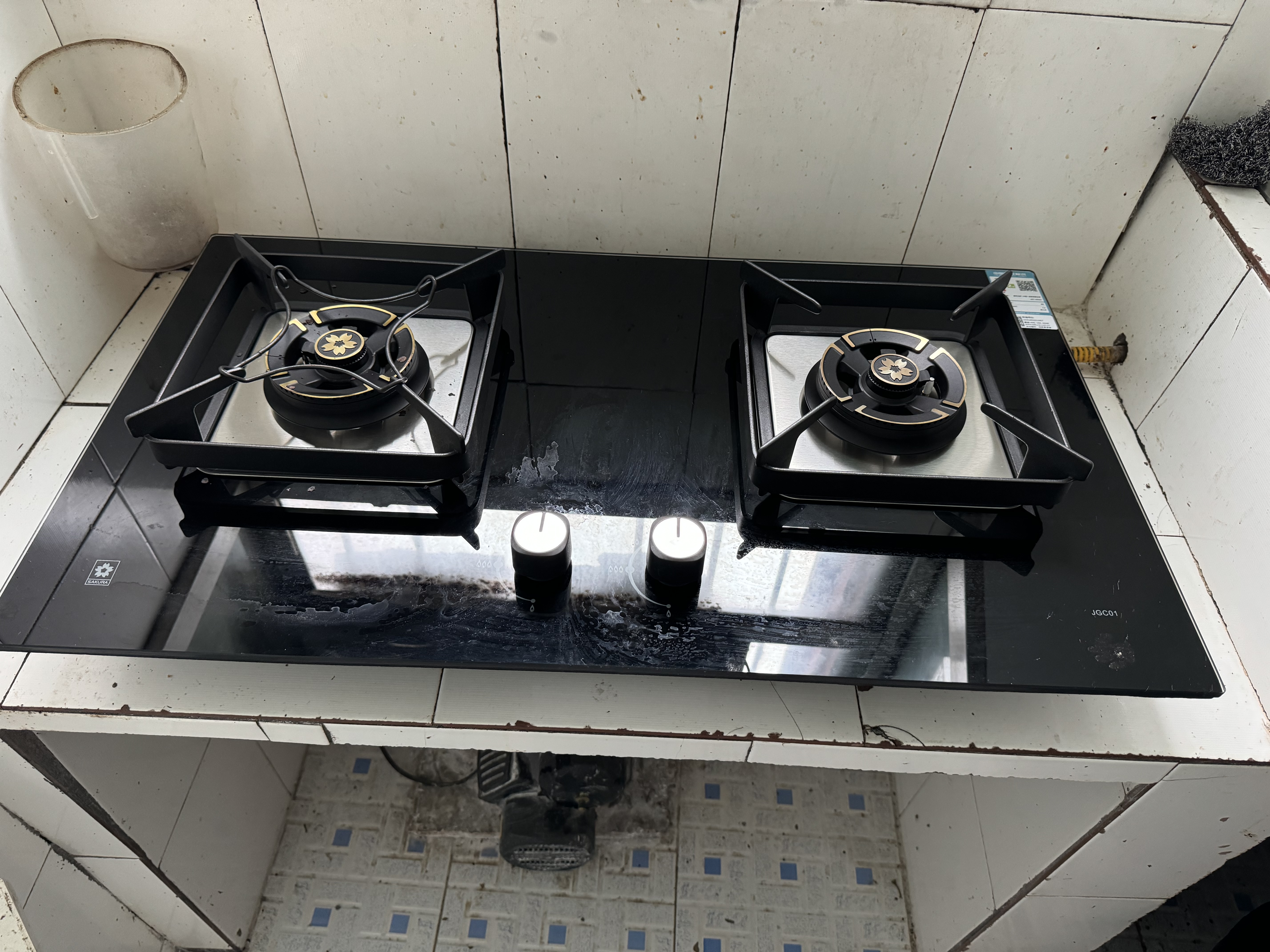 樱花（SAKURA）燃气灶天然气大火力家用双灶台式嵌入式5.2kW大火力免扩孔可安装JGC01天然气 实拍图