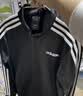 adidas休闲舒适三条纹立领夹克外套卫衣男装秋季阿迪达斯轻运动 黑色/白（推荐选大一码）   L 实拍图