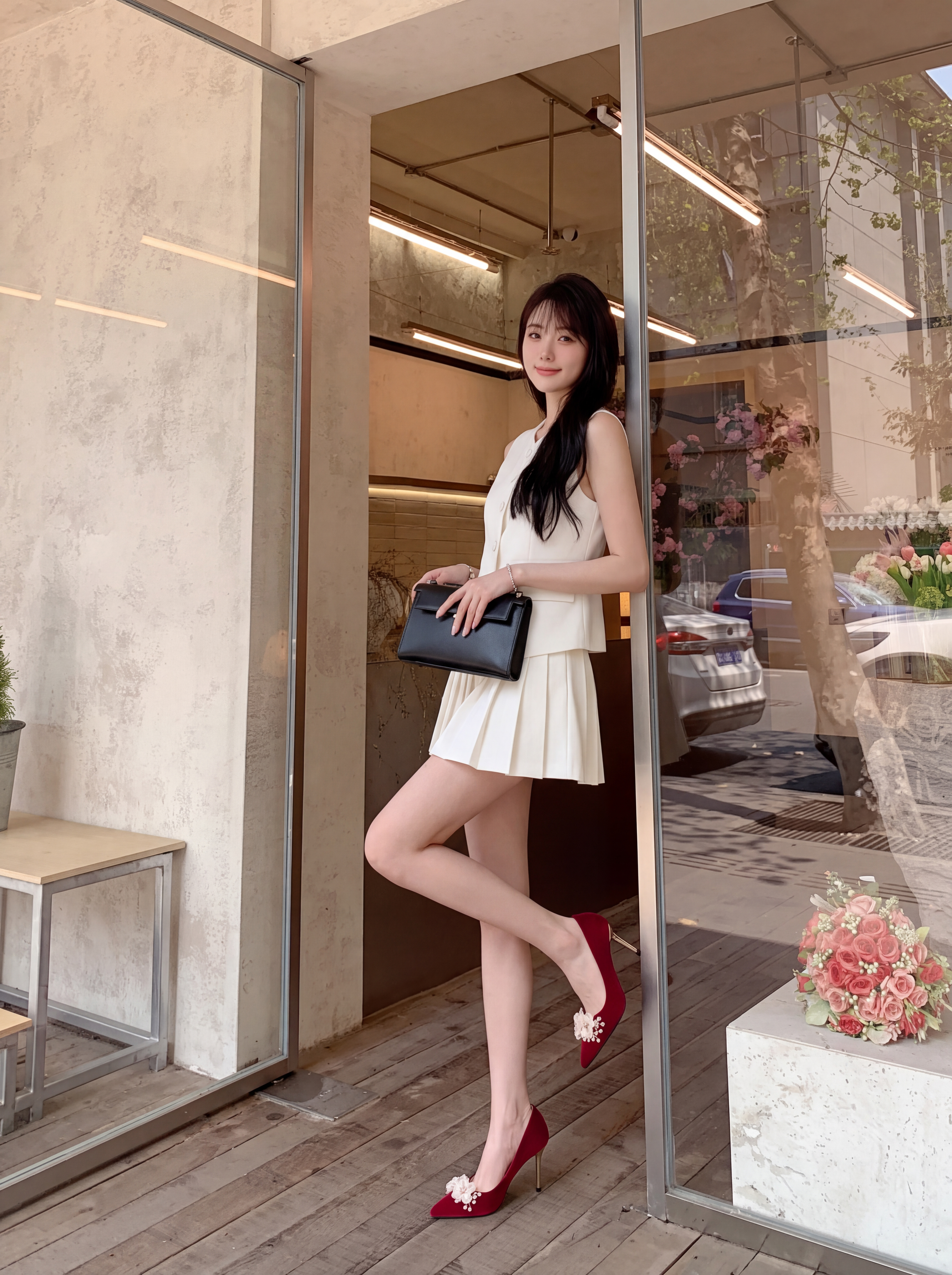 ZHR高跟鞋女绒面秀禾婚鞋女气质新娘鞋子女细跟单鞋女 BQ125 红色37 实拍图