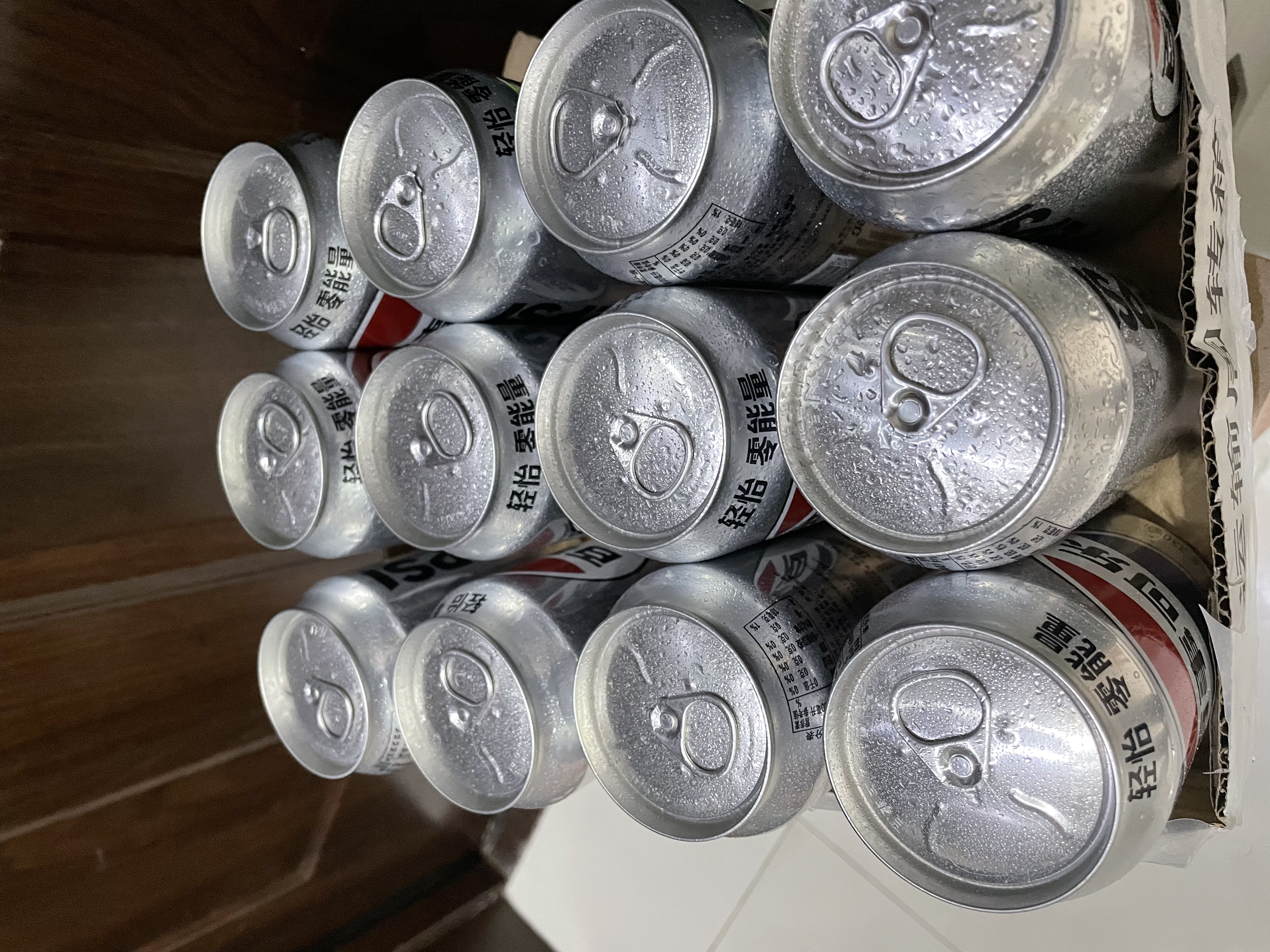 百事可乐Pepsi轻怡 无糖零卡可乐 碳酸饮料汽水330ml*12听 整箱装 实拍图