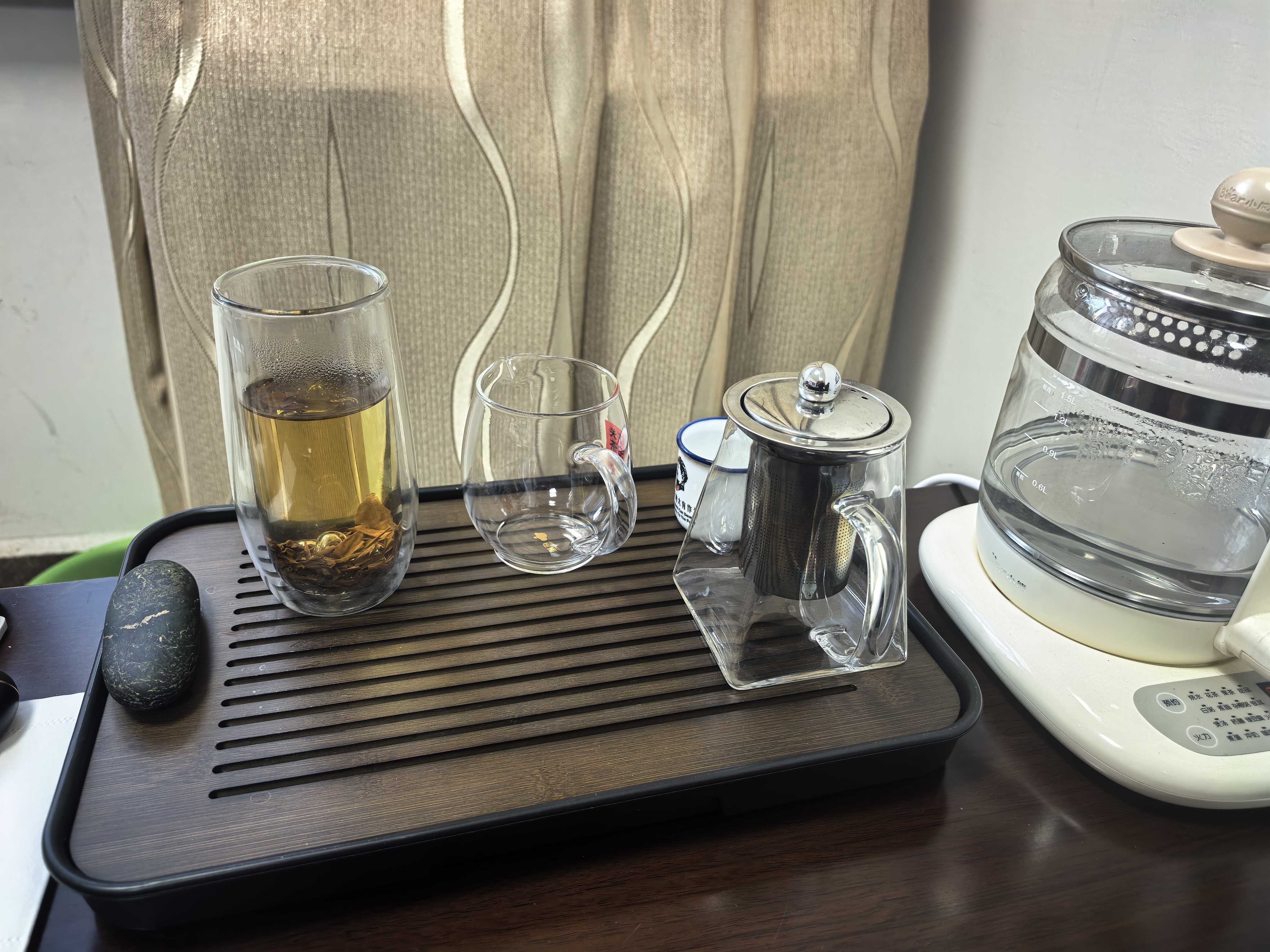 忆壶茶（YIHUTEA）茶盘托盘家用茶台带排水小型沥水储水实木功夫托盘泡茶具竹茶托 【爆款大号】茶盘36.5*24cm 实拍图
