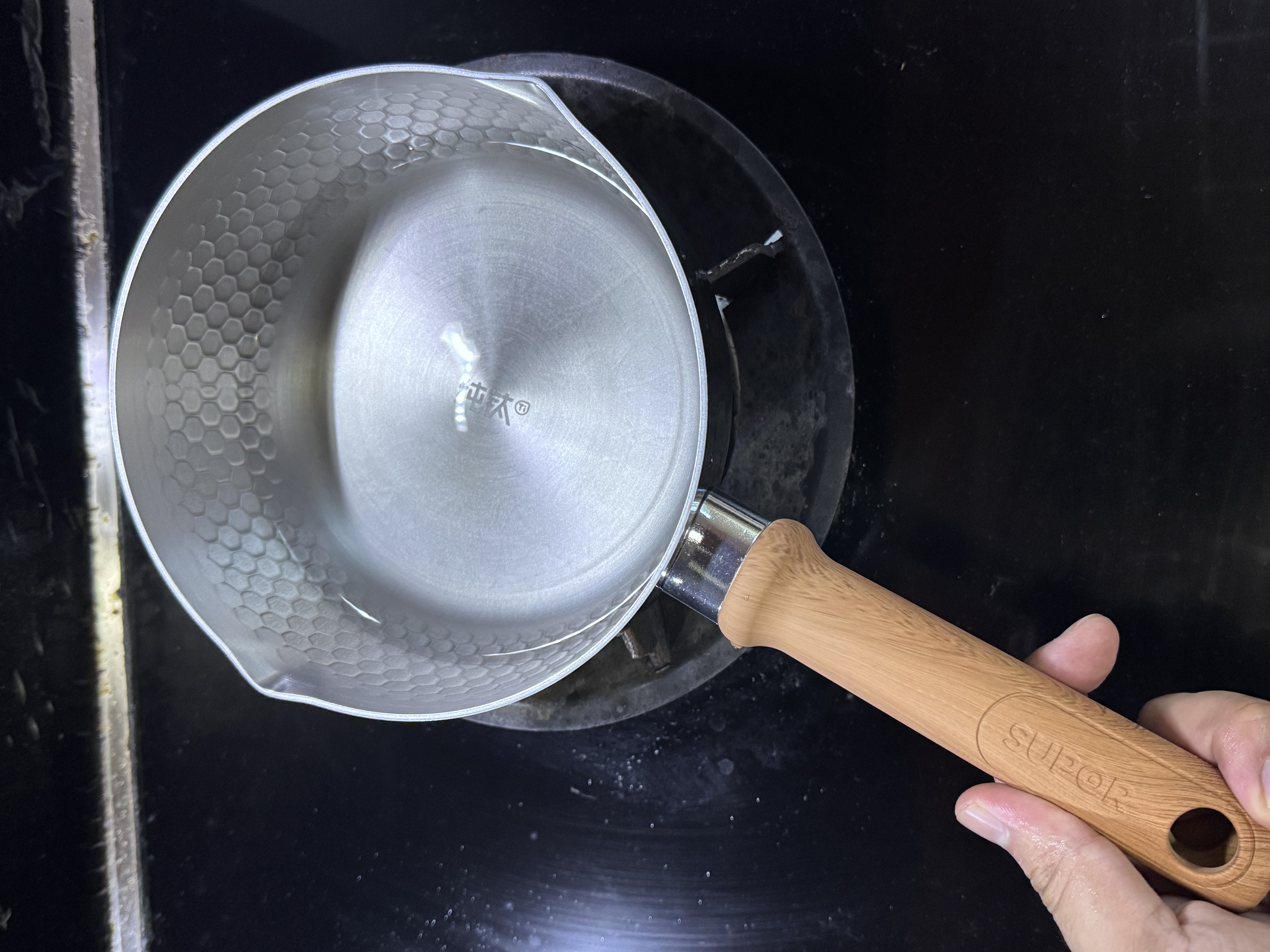 苏泊尔（SUPOR）航天级TA1纯钛雪平锅辅食 一体成型奶锅 燃气灶电磁炉家用小汤锅 【带蒸笼】4倍加厚无涂层纯钛 18cm 航天级TA1纯钛丨4倍加厚一体成型丨无涂层无重金属 实拍图
