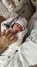 婧麒（JOYNCLEON）新生婴儿帽子0-6月春秋款纯棉男女宝宝双层秋冬胎帽囟门帽 实拍图