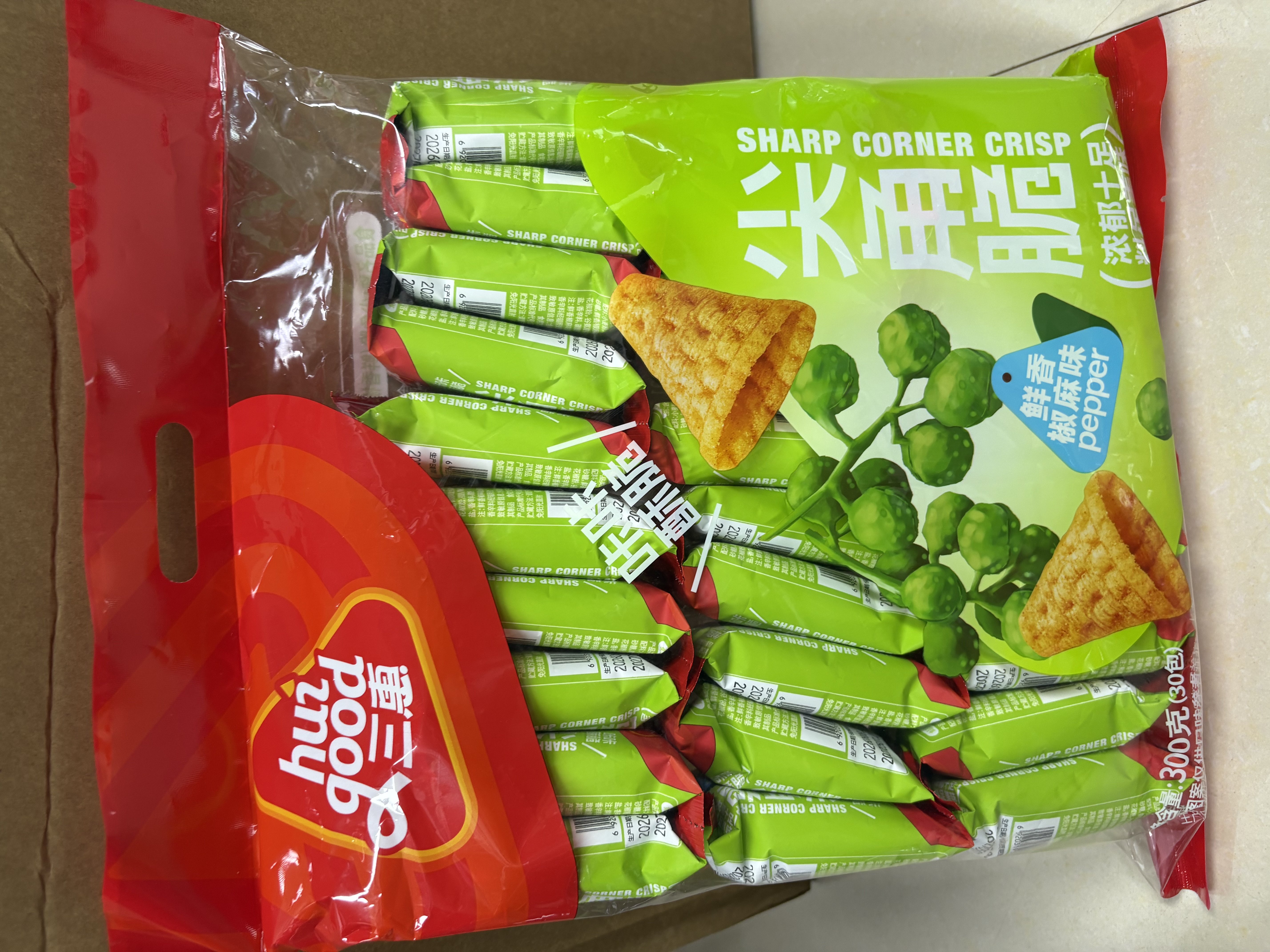 三惠尖角脆鲜香椒麻味300g虎牙脆 妙脆角 下午茶休闲零食 膨化食品 实拍图