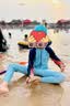 361°儿童连体泳衣男童防晒潜水服小中大童宝宝夏季长袖长裤游泳装 实拍图