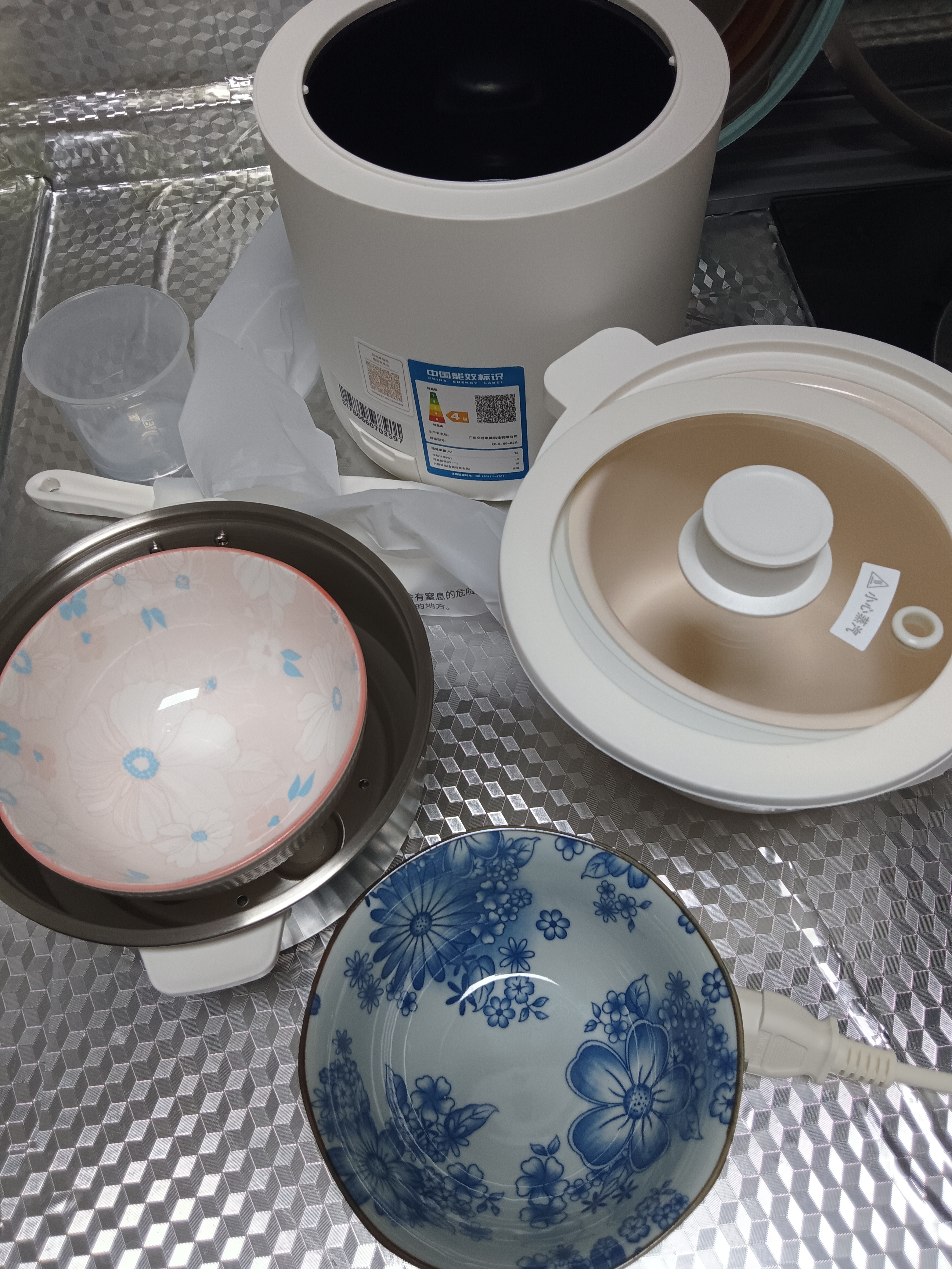 olayks立时 出口日韩迷你电饭煲1-2人 小电饭锅小型 1.2升多功能家用小2人煲汤煮粥米饭锅内胆不粘可保温 1.2L 【陶瓷釉内胆】+不锈钢蒸笼 实拍图
