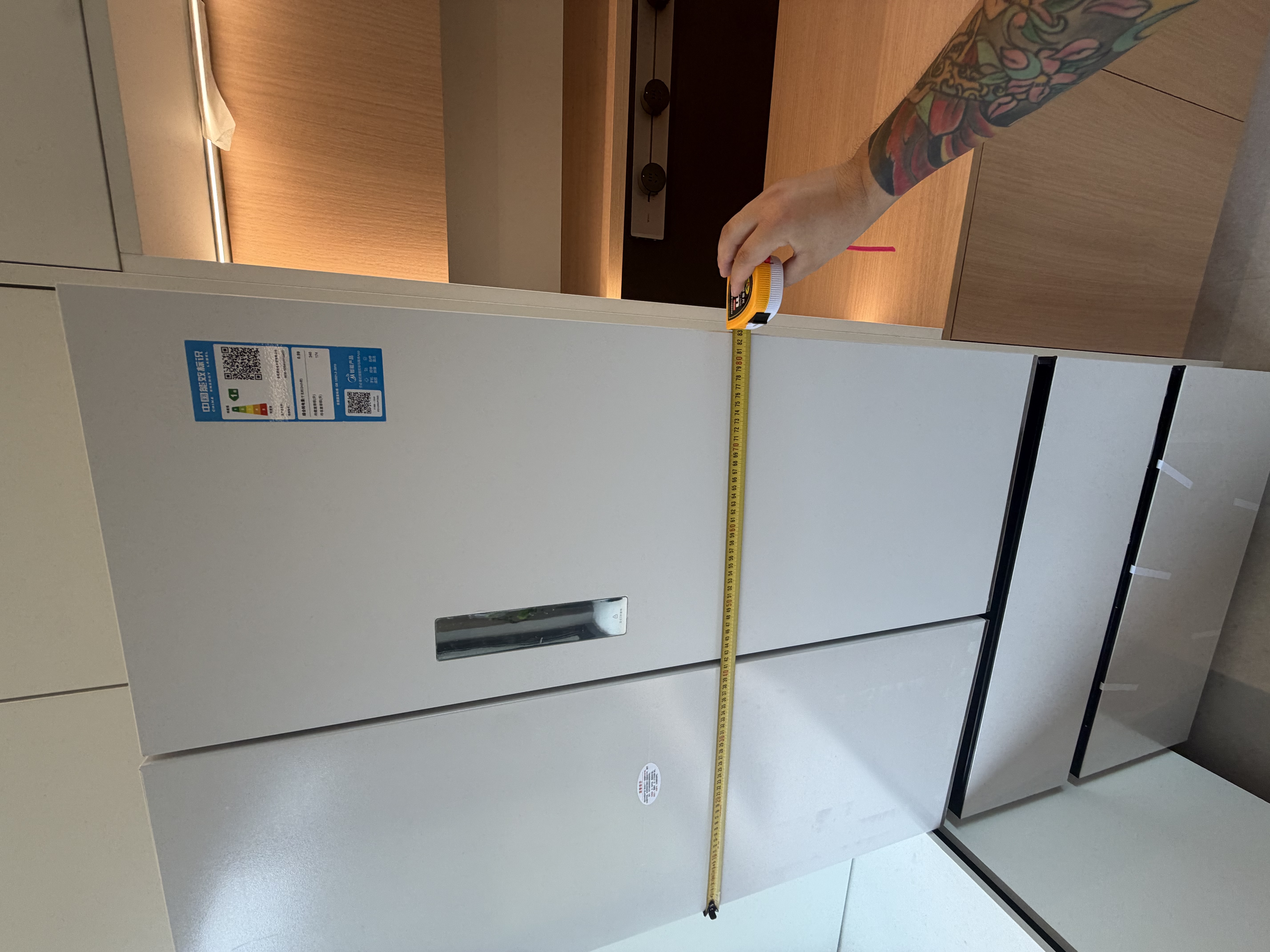 美的安睡M60小机皇520L法式四开门冰箱双系统2.0超薄零嵌入式一级能效无霜BCD-520WUFPZM(E)白 实拍图