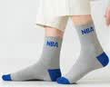 NBA袜子男士四季吸汗跑步运动袜抗菌防臭商务休闲中筒棉袜6双 实拍图
