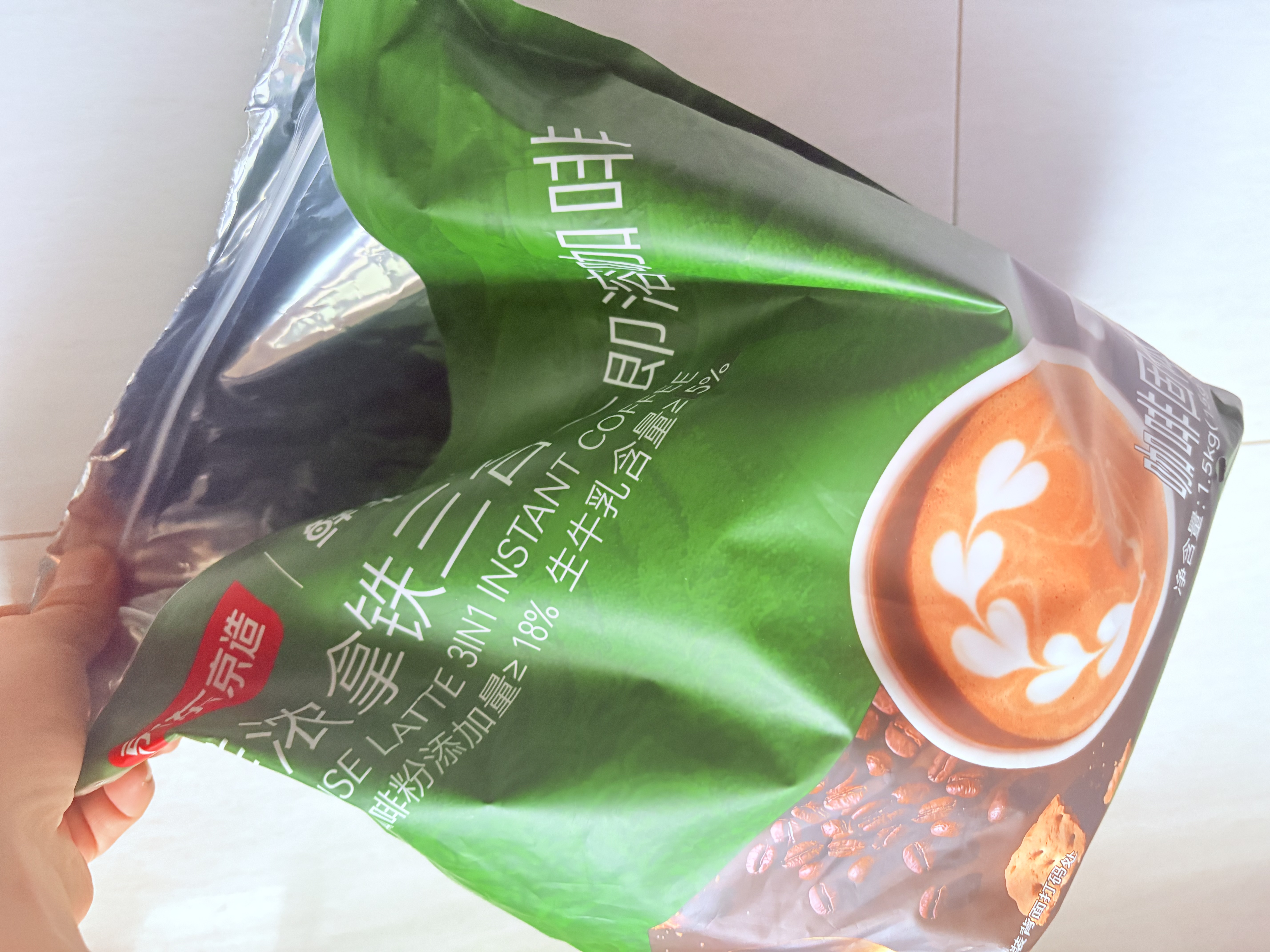 京东京造特浓三合一咖啡奶茶牛奶即溶无植脂末咖啡粉1500g袋装速溶冲饮 实拍图