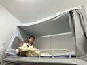 富安娜 宿舍上铺 强遮光床帘 学生寝室防尘围栏蚊帐三开门0.9x1.9米床灰 实拍图