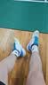 尤尼克斯（YONEX）羽毛球鞋yy入门级训练减震动力垫男女SHB101CR 白/蓝41码 实拍图