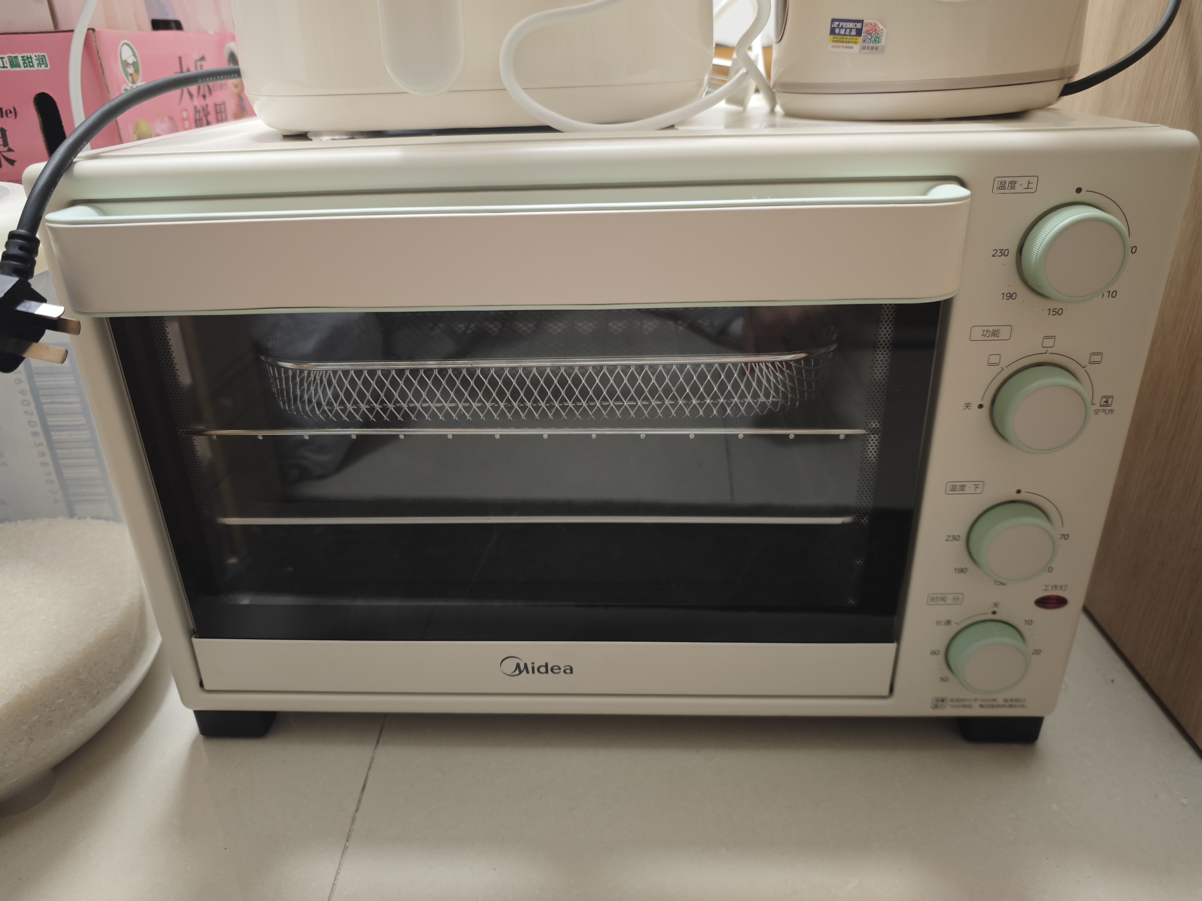 美的（Midea）电烤箱家用多功能空气炸锅烤箱一体机35L 热风空气炸/独立控温/均匀烘烤/热风循环 PT3515 实拍图