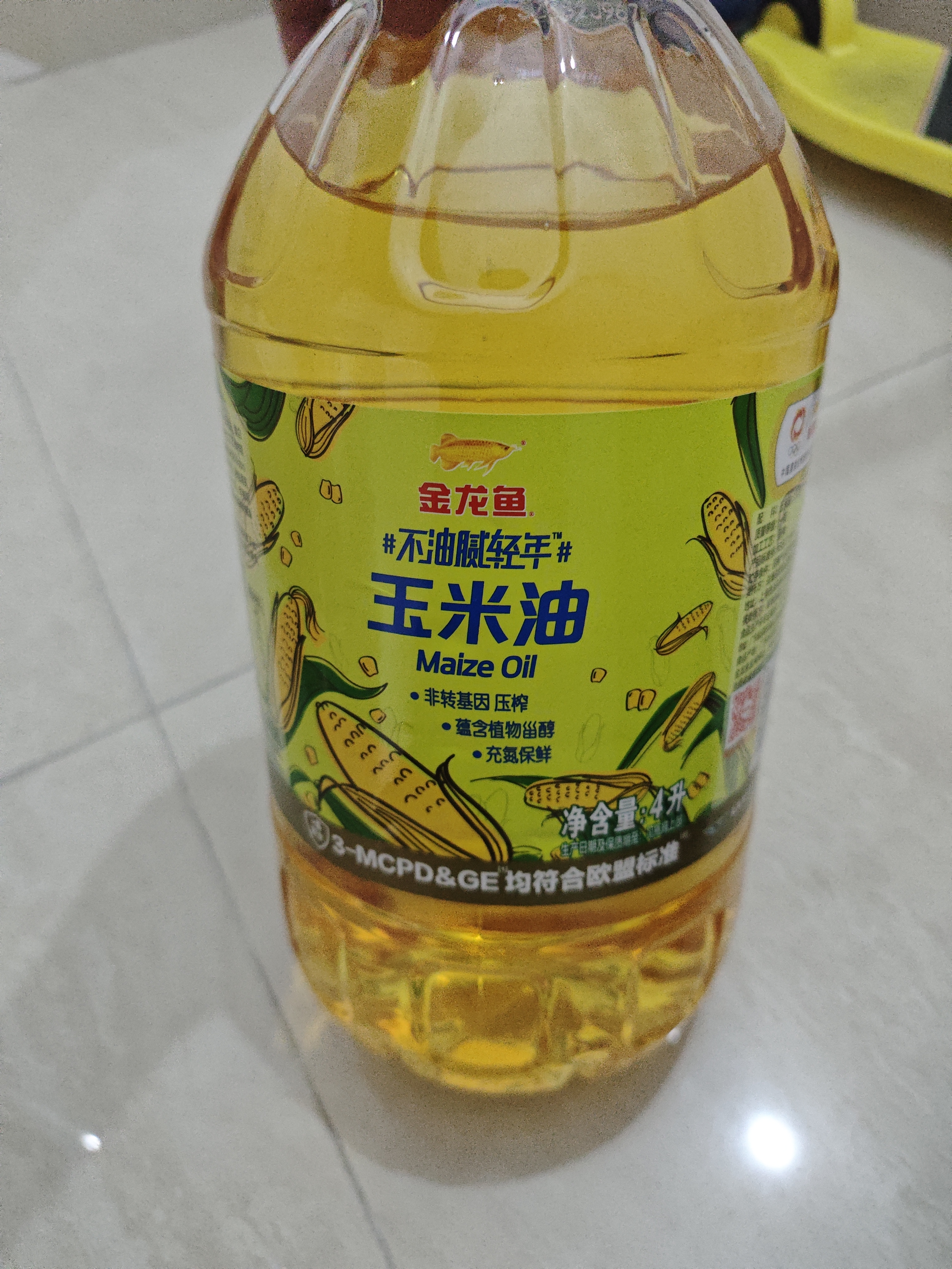 金龙鱼 食用油 非转基因 物理压榨不油腻轻年玉米油4L 实拍图